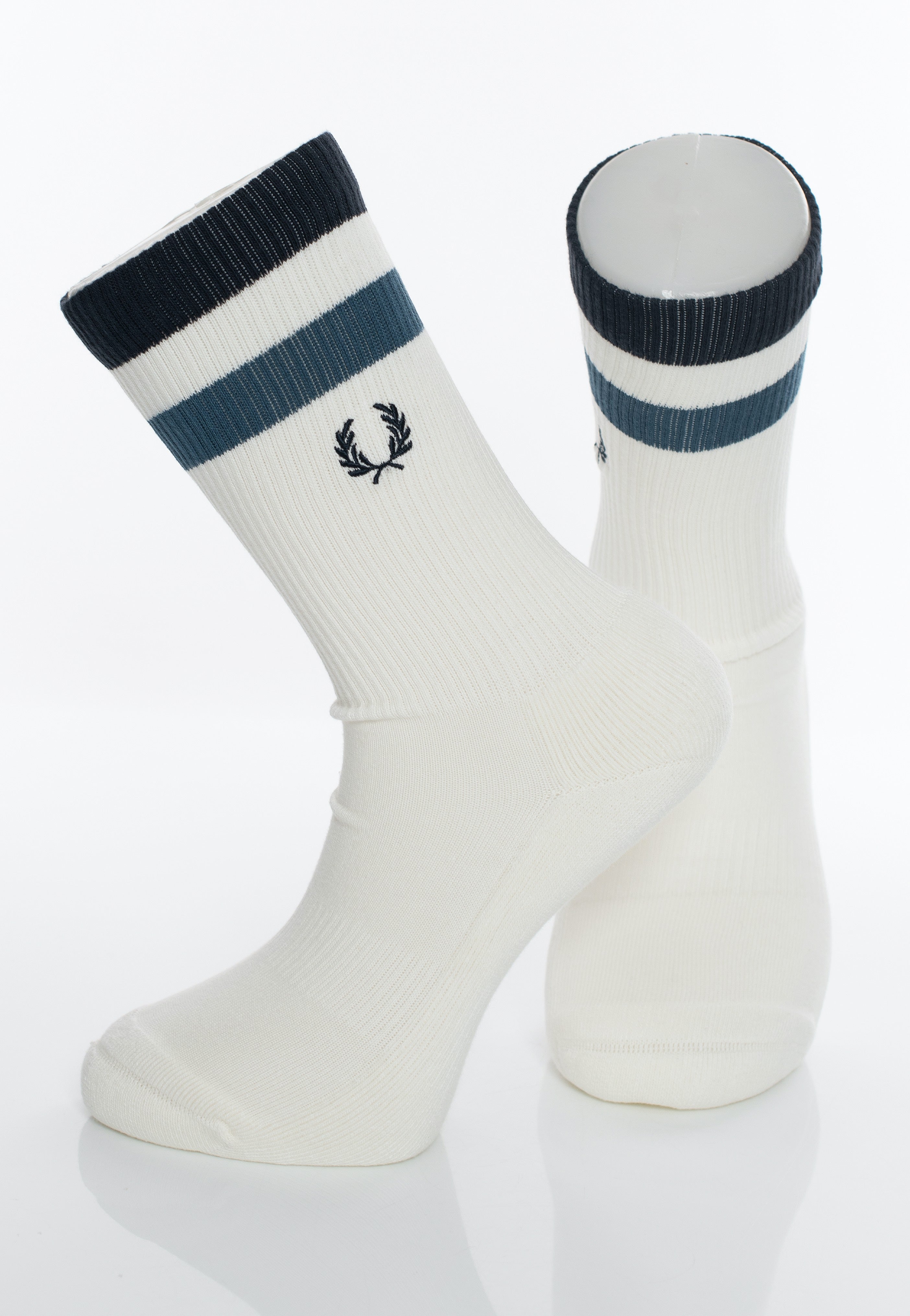 Fred Perry - Bold Twin Tipped Snow White - Socks | Neutral-Image