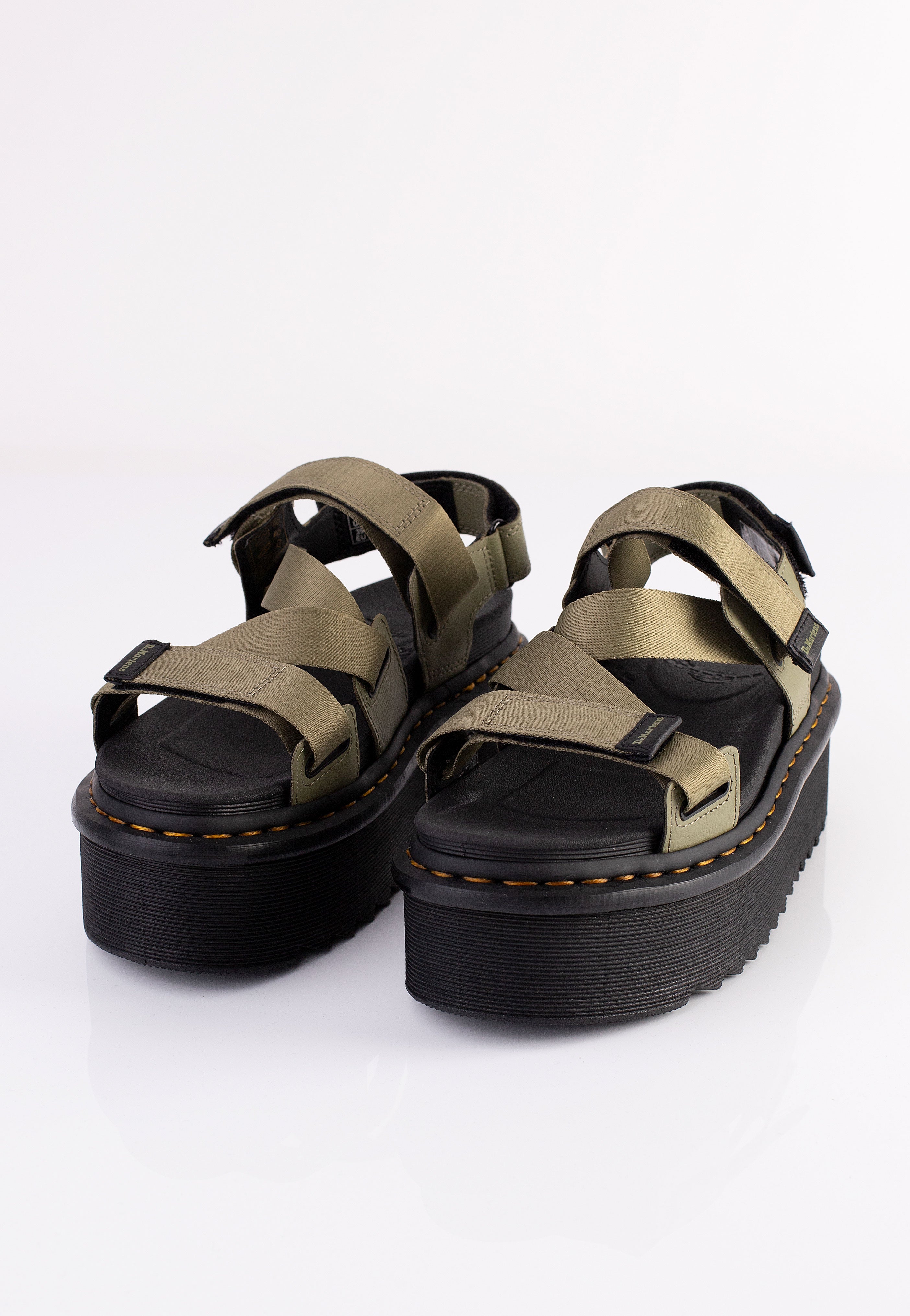 Dr. Martens - Kimber II Muted Olive Athena/Olive/Smoked Mint Webbing - Girl Sandals | Women-Image