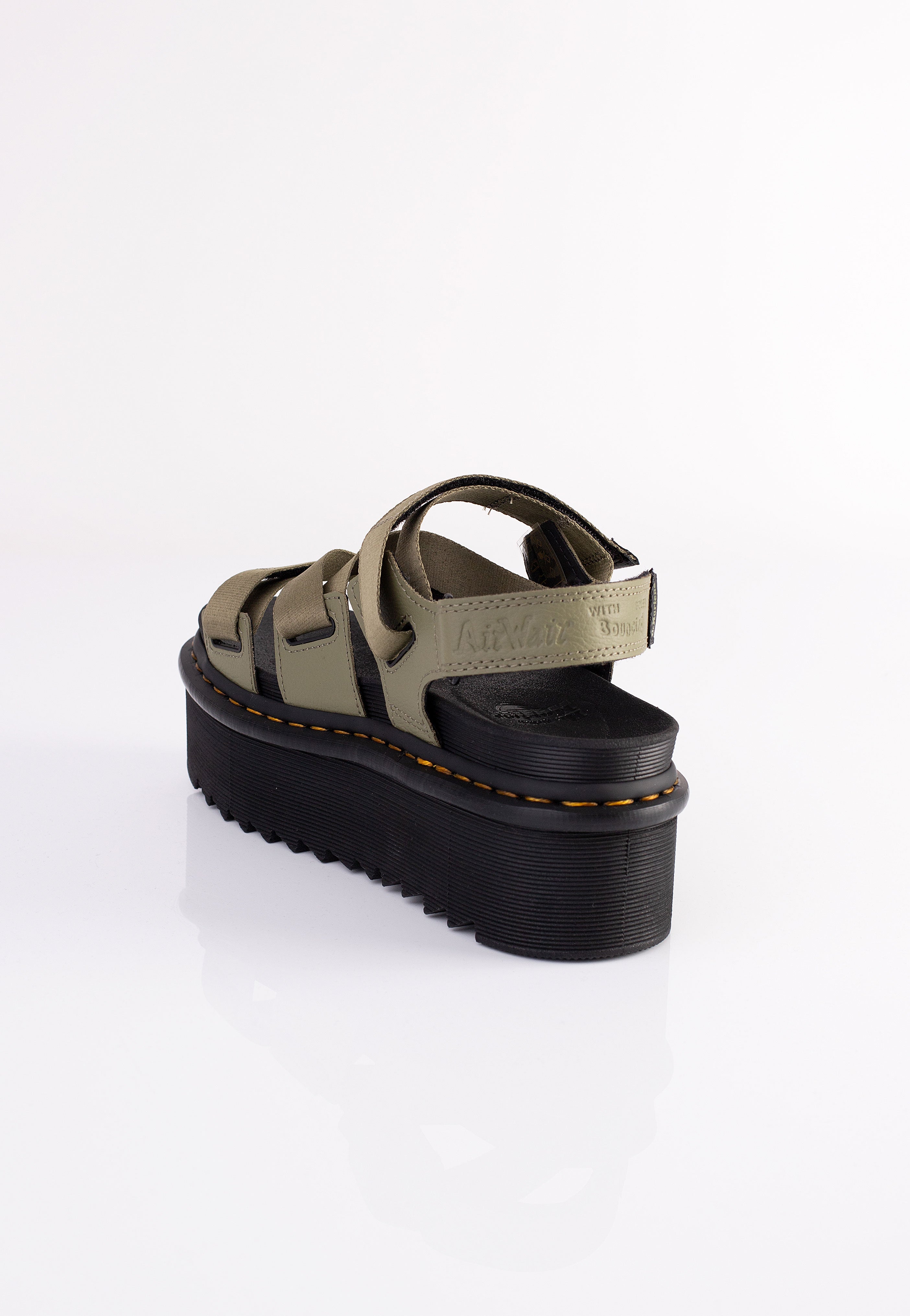 Dr. Martens - Kimber II Muted Olive Athena/Olive/Smoked Mint Webbing - Girl Sandals | Women-Image