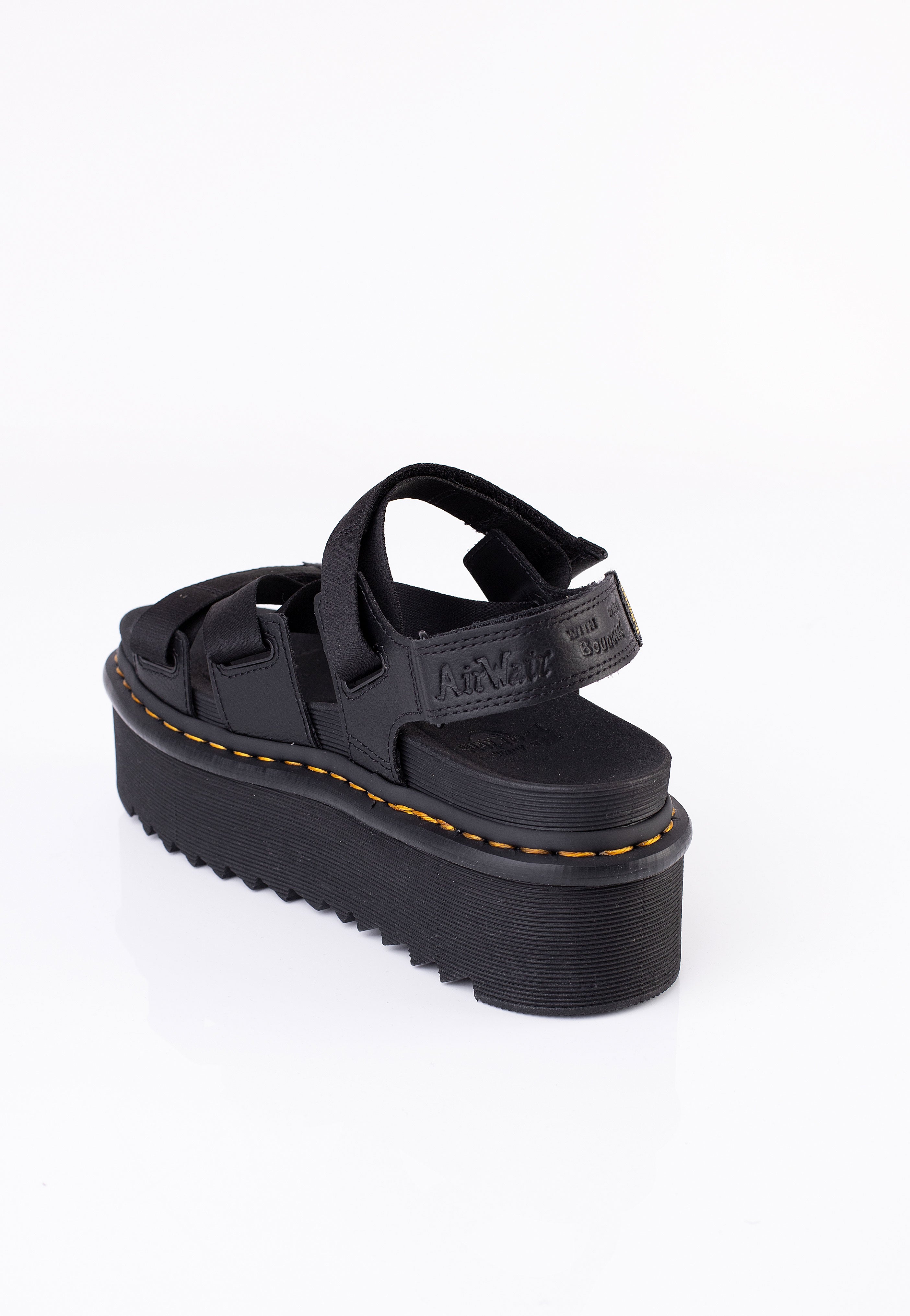 Dr. Martens - Kimber II Black Athena & Black/ Yellow Webbing - Girl Sandals | Women-Image