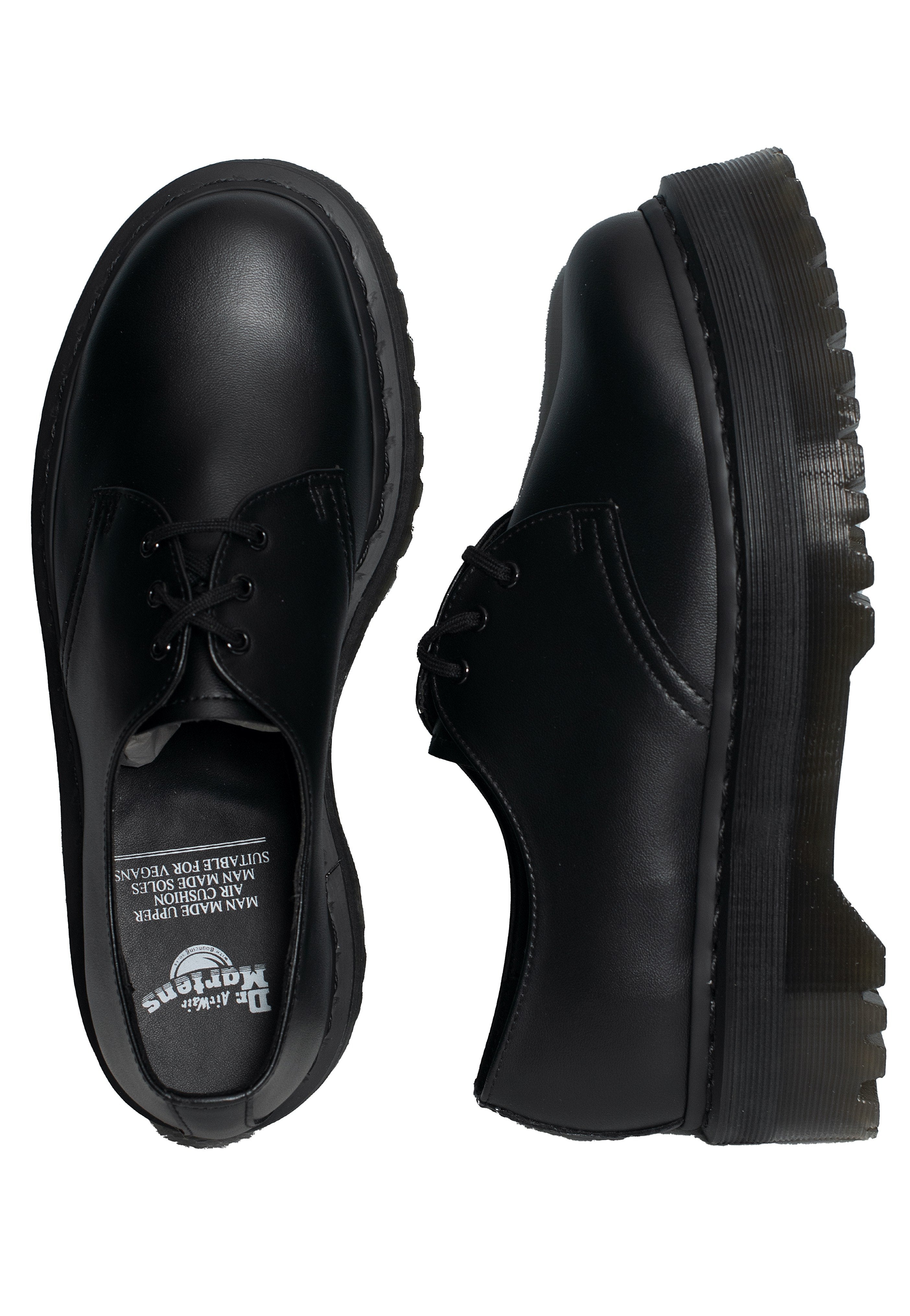 Dr. Martens - V 1461 Quad Mono Black Felix Rub Off - Girl Shoes | Women-Image