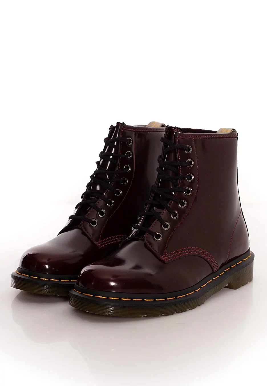 Dr. Martens - Vegan 1460 Cherry Red Oxford Rub Off Red - Shoes | Men-Image