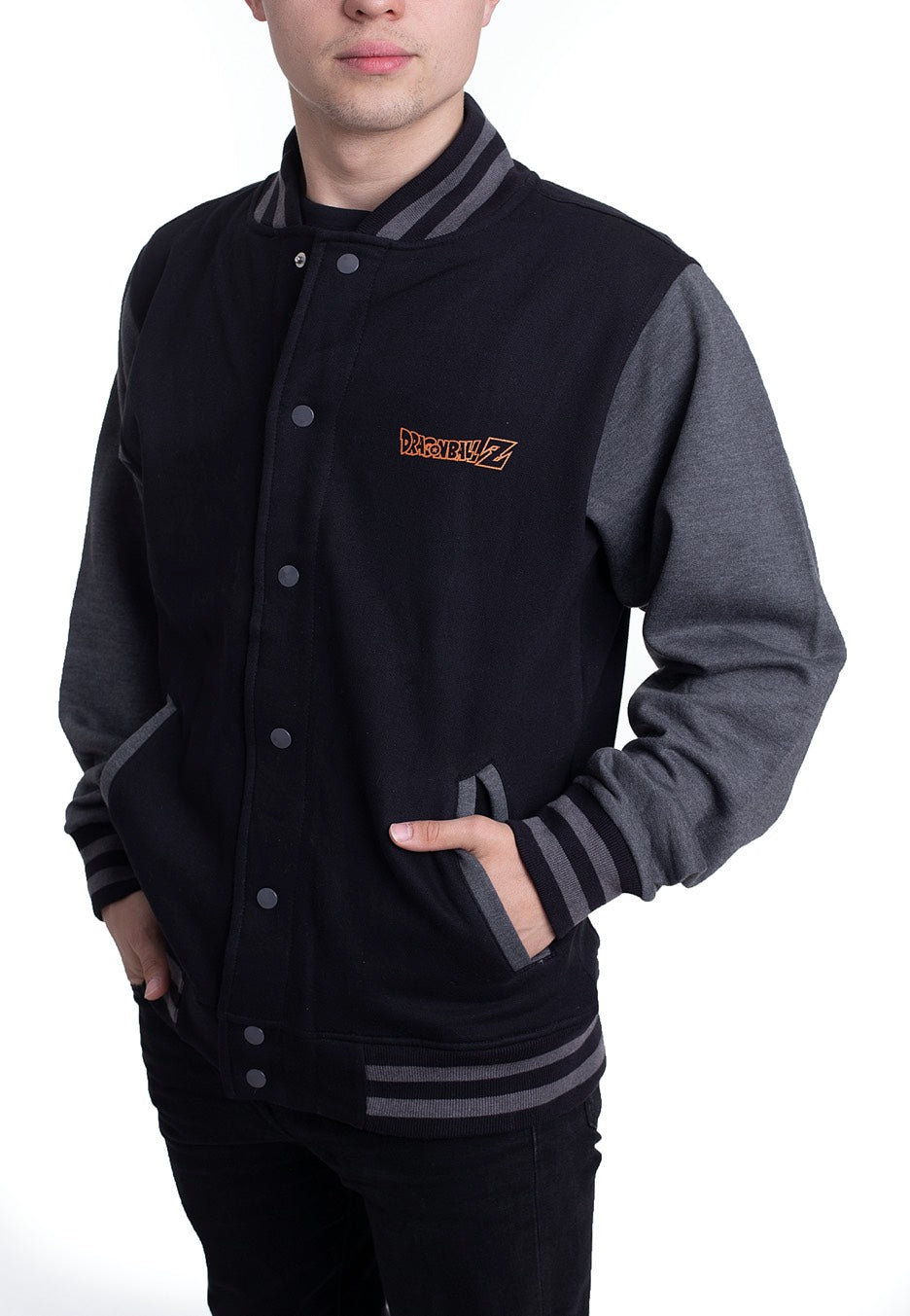 Dragon Ball - Kame Symbol Black/Dark Grey - College Jacket | Men-Image