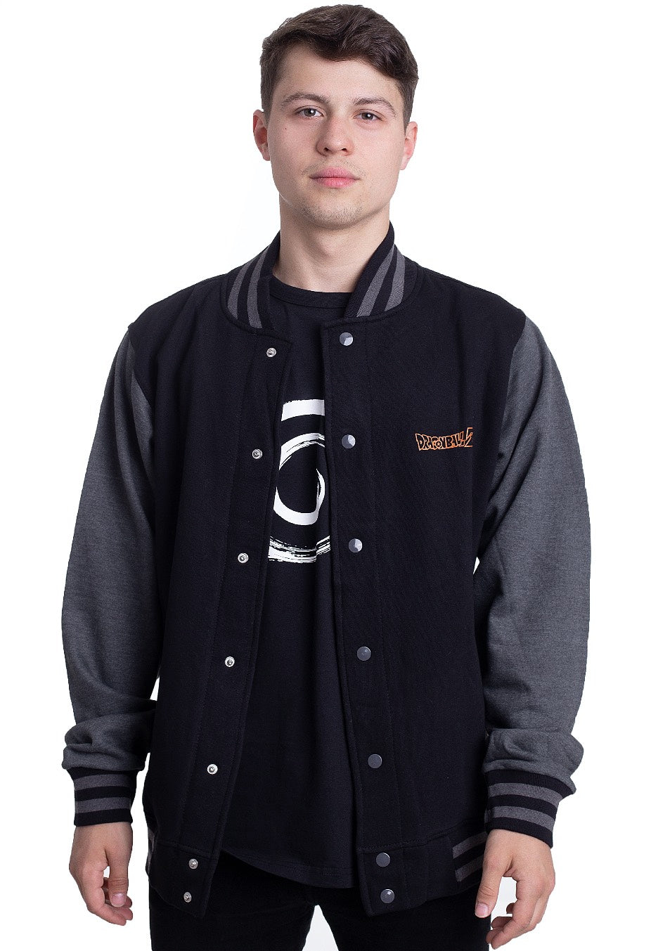 Dragon Ball - Kame Symbol Black/Dark Grey - College Jacket | Men-Image