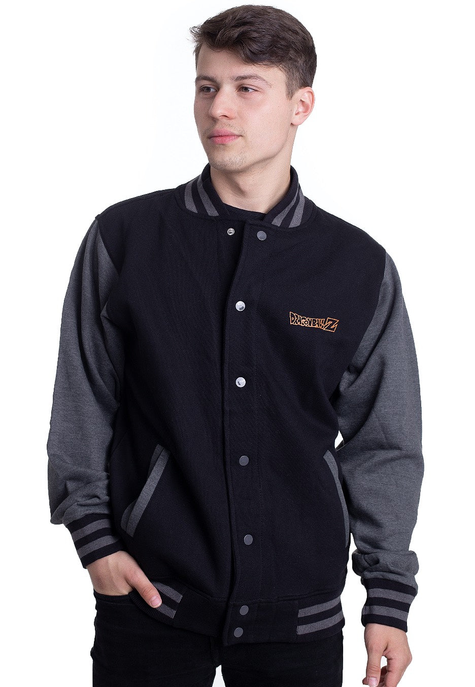 Dragon Ball - Kame Symbol Black/Dark Grey - College Jacket | Men-Image