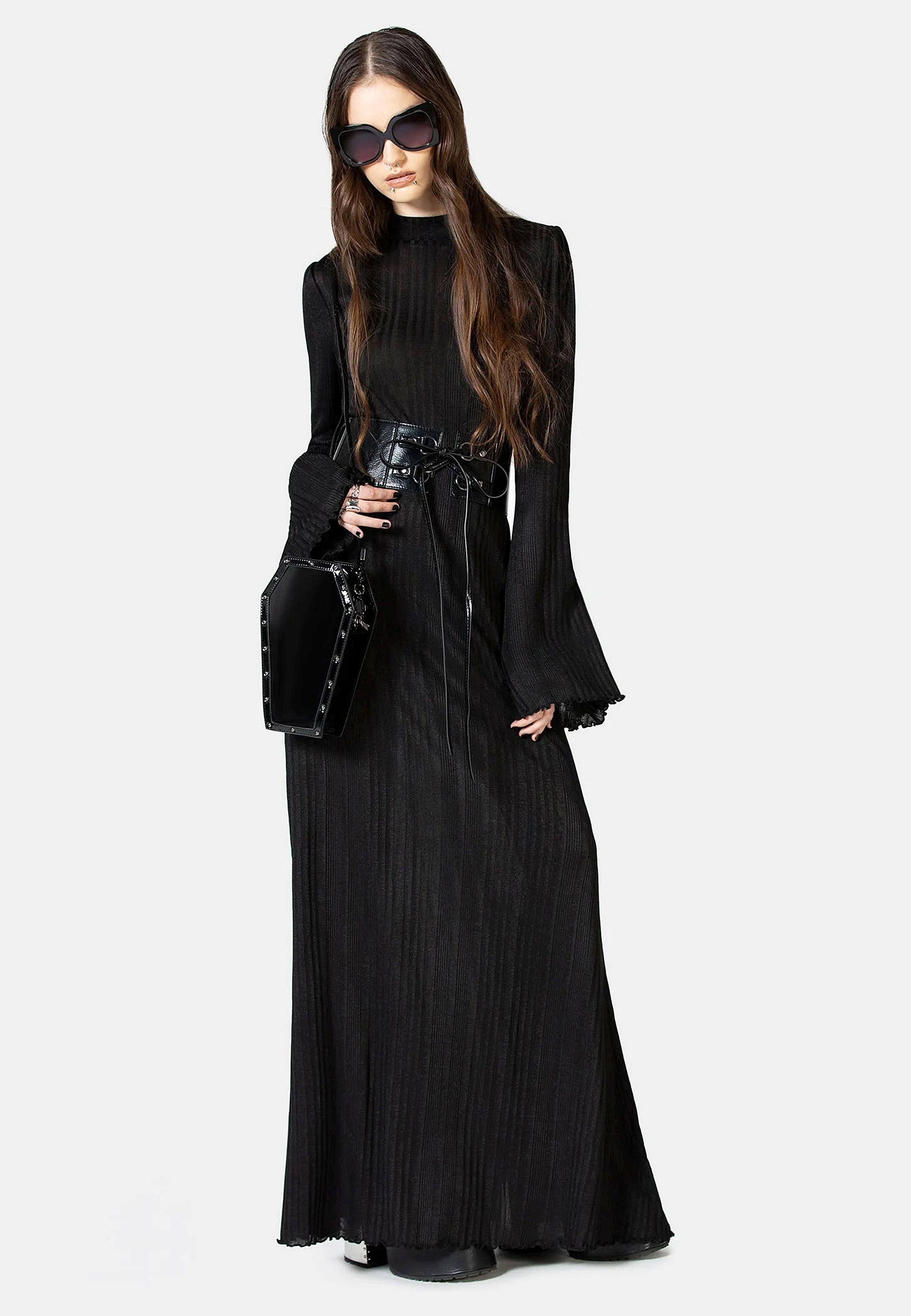 Killstar x Kihilist - Drenched Grief Maxi Black - Dress | Women-Image