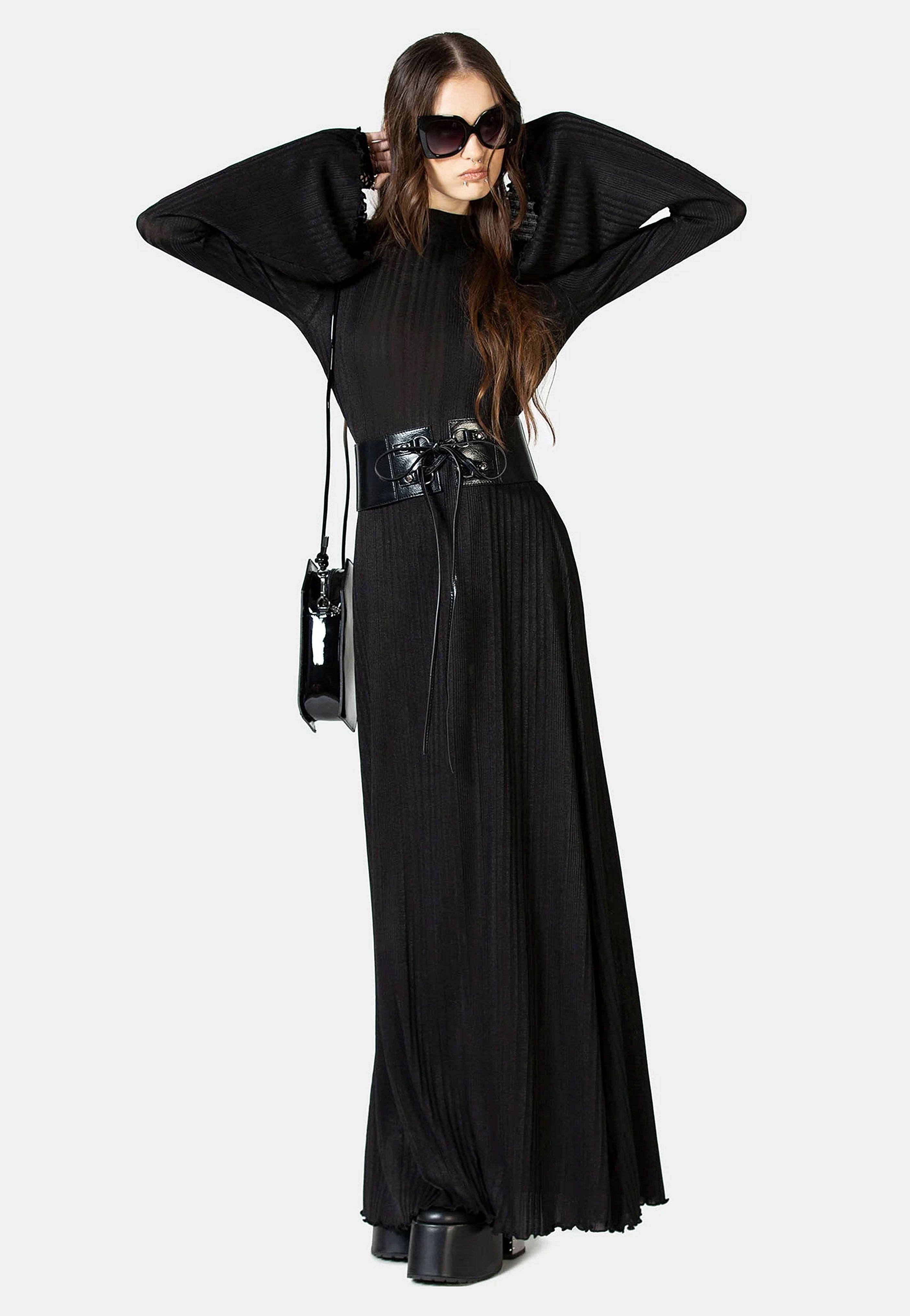 Killstar x Kihilist - Drenched Grief Maxi Black - Dress | Women-Image