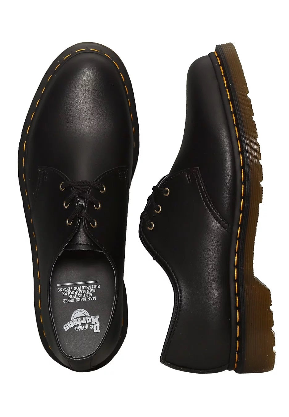 Dr. Martens - Vegan 1461 Black Felix Rub Off - Shoes | Men-Image