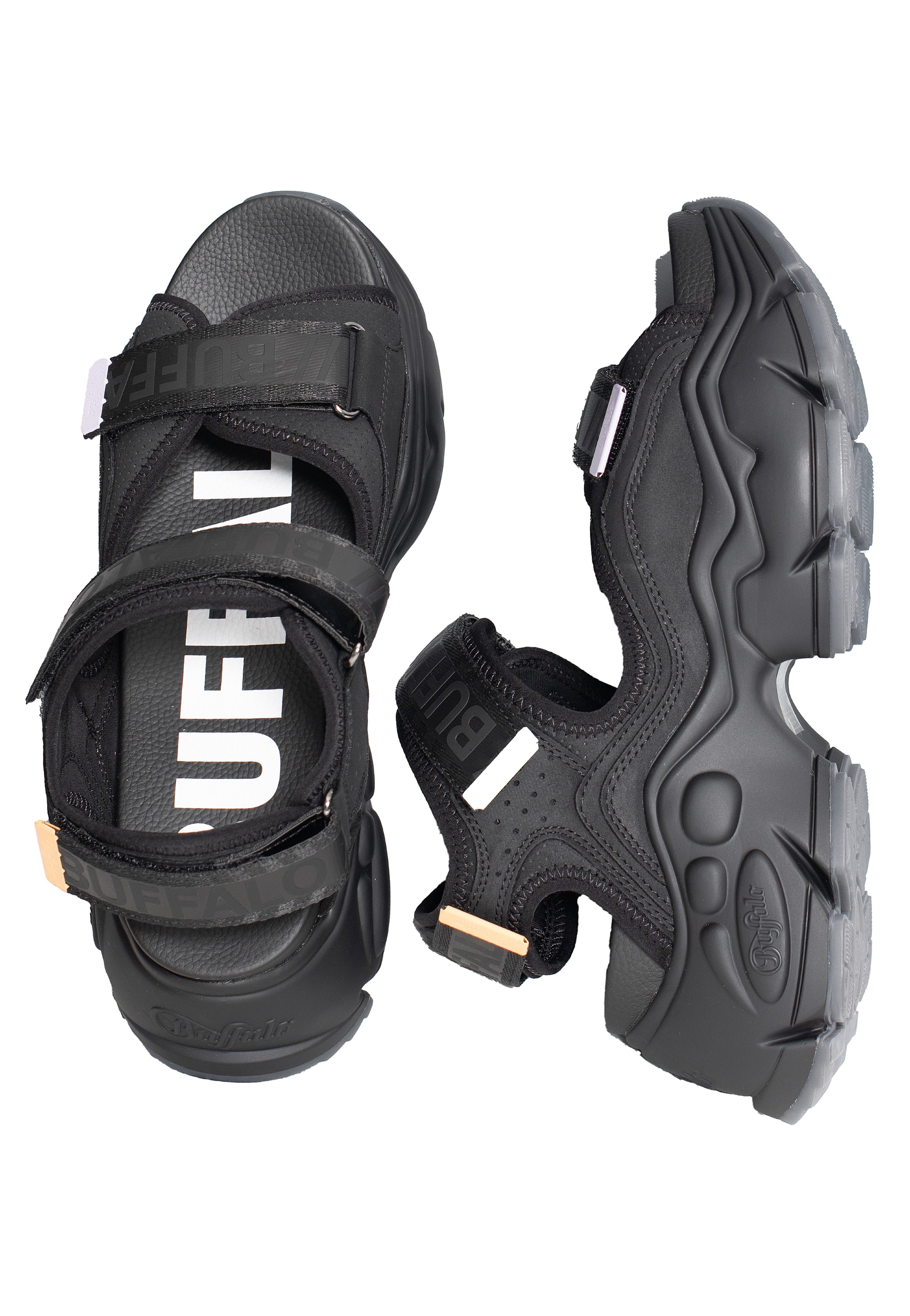 Buffalo - Binary 0 Vegan Nappa Nylon Black - Girl Sandals | Women-Image