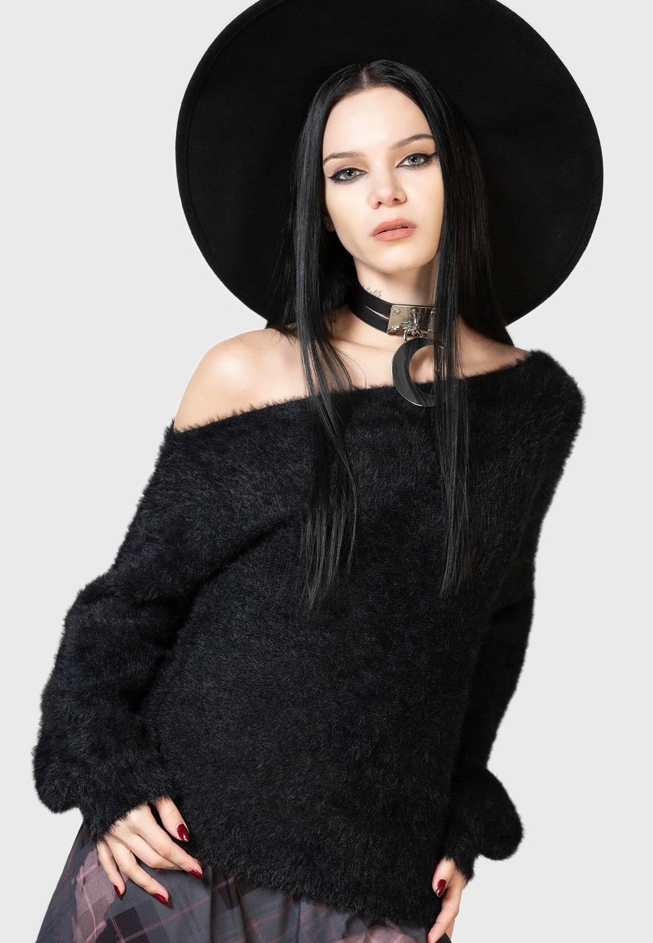 Killstar - Dryour Crop Black - Sweater | Women-Image