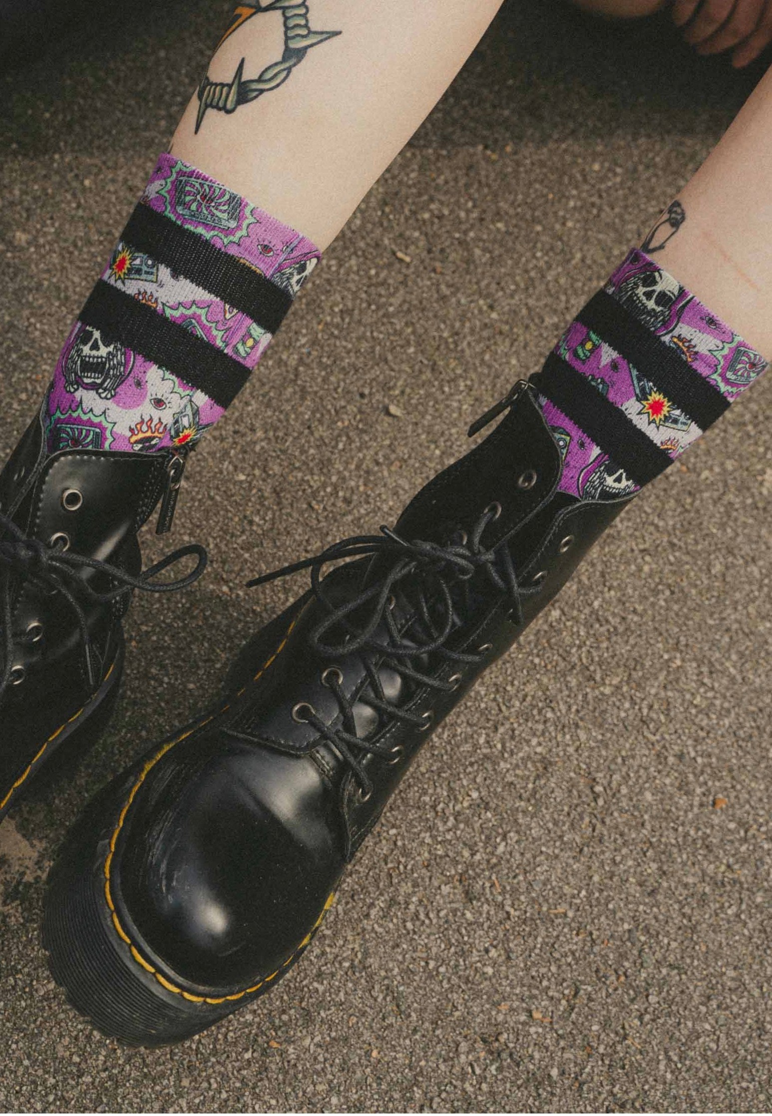 American Socks - Horror Time Mid High Purple - Socks | Neutral-Image