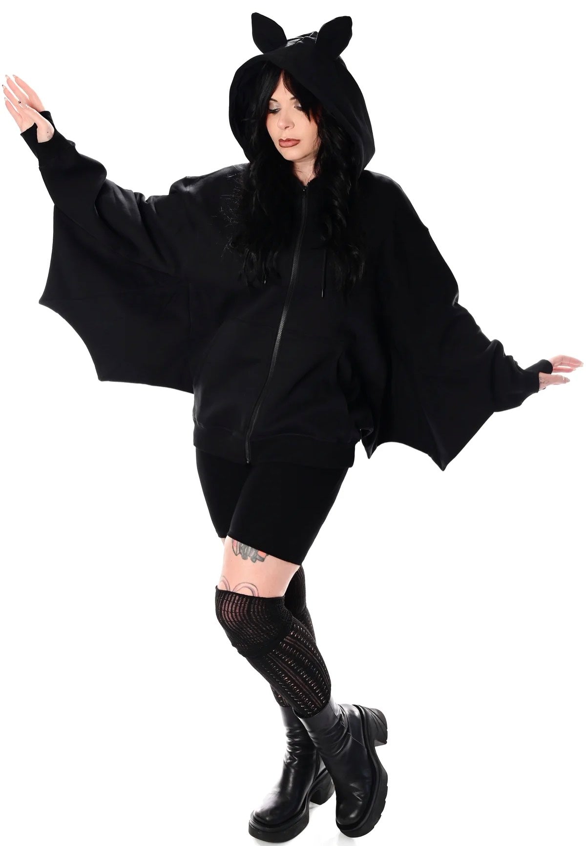 Foxblood - Batwing Black - Hoodie | Women-Image