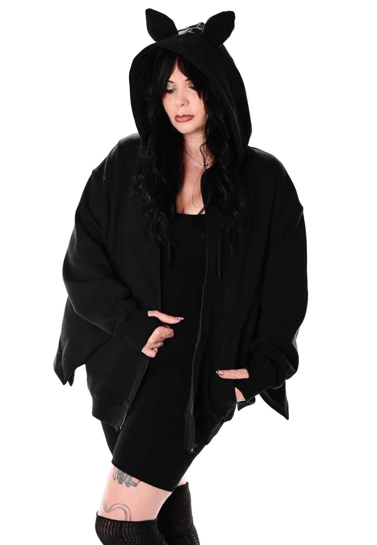 Foxblood - Batwing Black - Hoodie | Women-Image