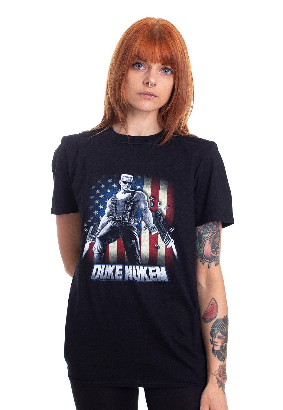 Duke Nukem - Flag & Logo - T-Shirt | Women-Image