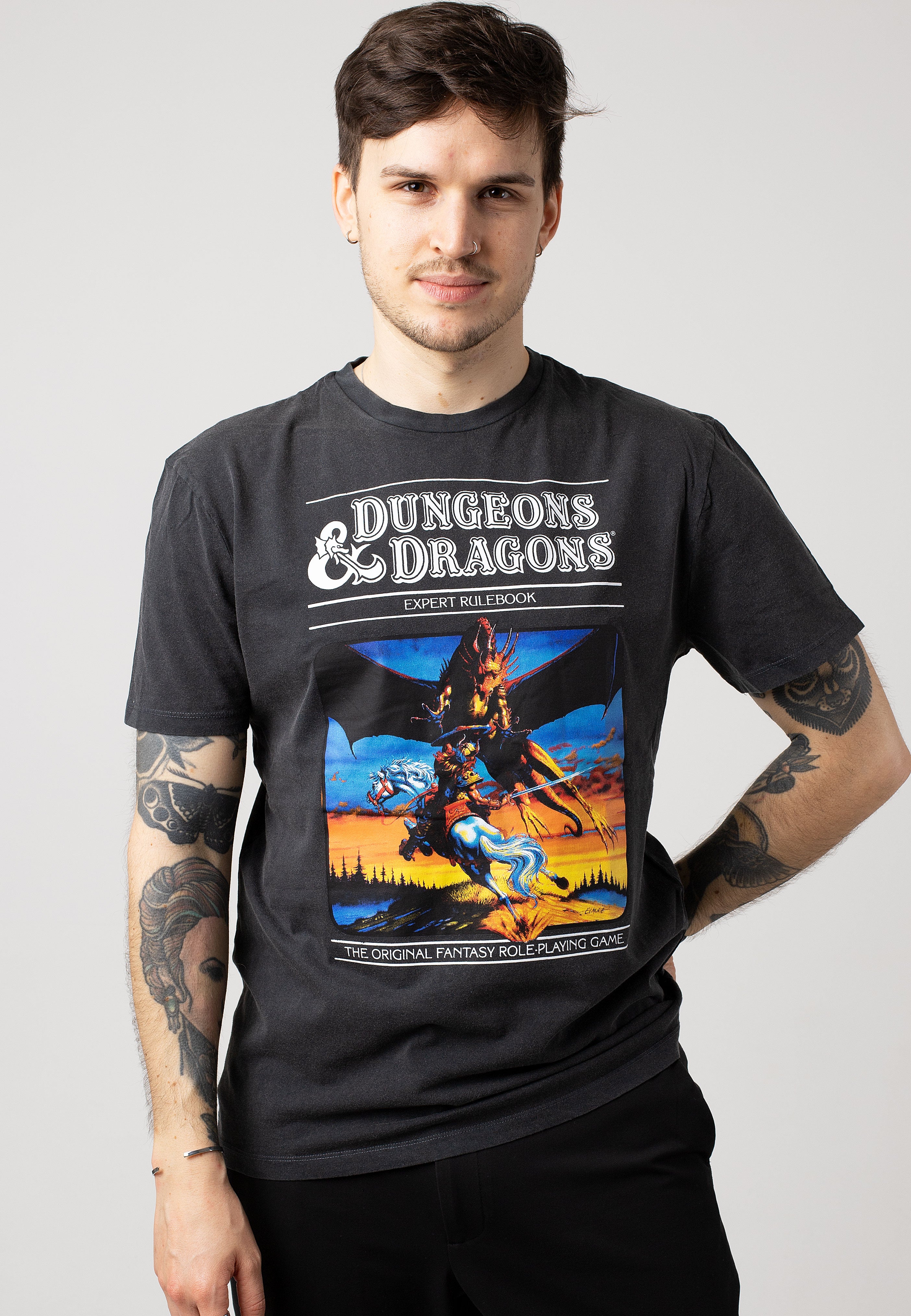 Dungeons & Dragons - Original RPG Grey Acid Wash - T-Shirt | Men-Image