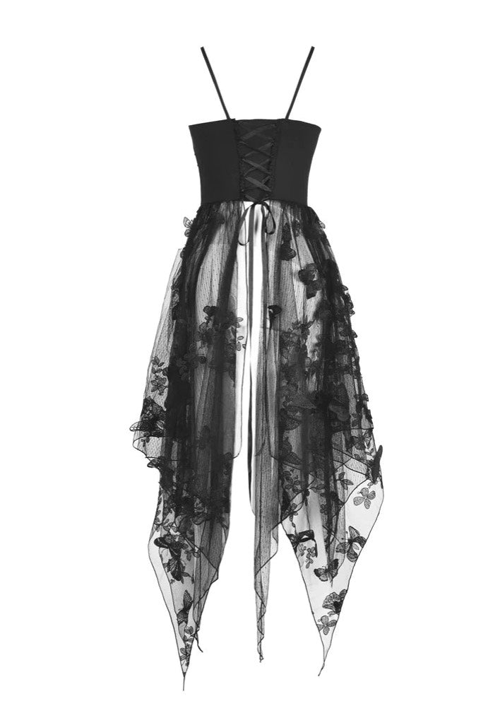 Dark In Love - Gothic Sexy Butterfly Strap - Dress | Women-Image