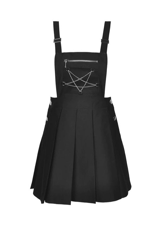 Dark In Love - Punk Locomotive Chain Star Rebel Suspender Black - Dress | Women-Image