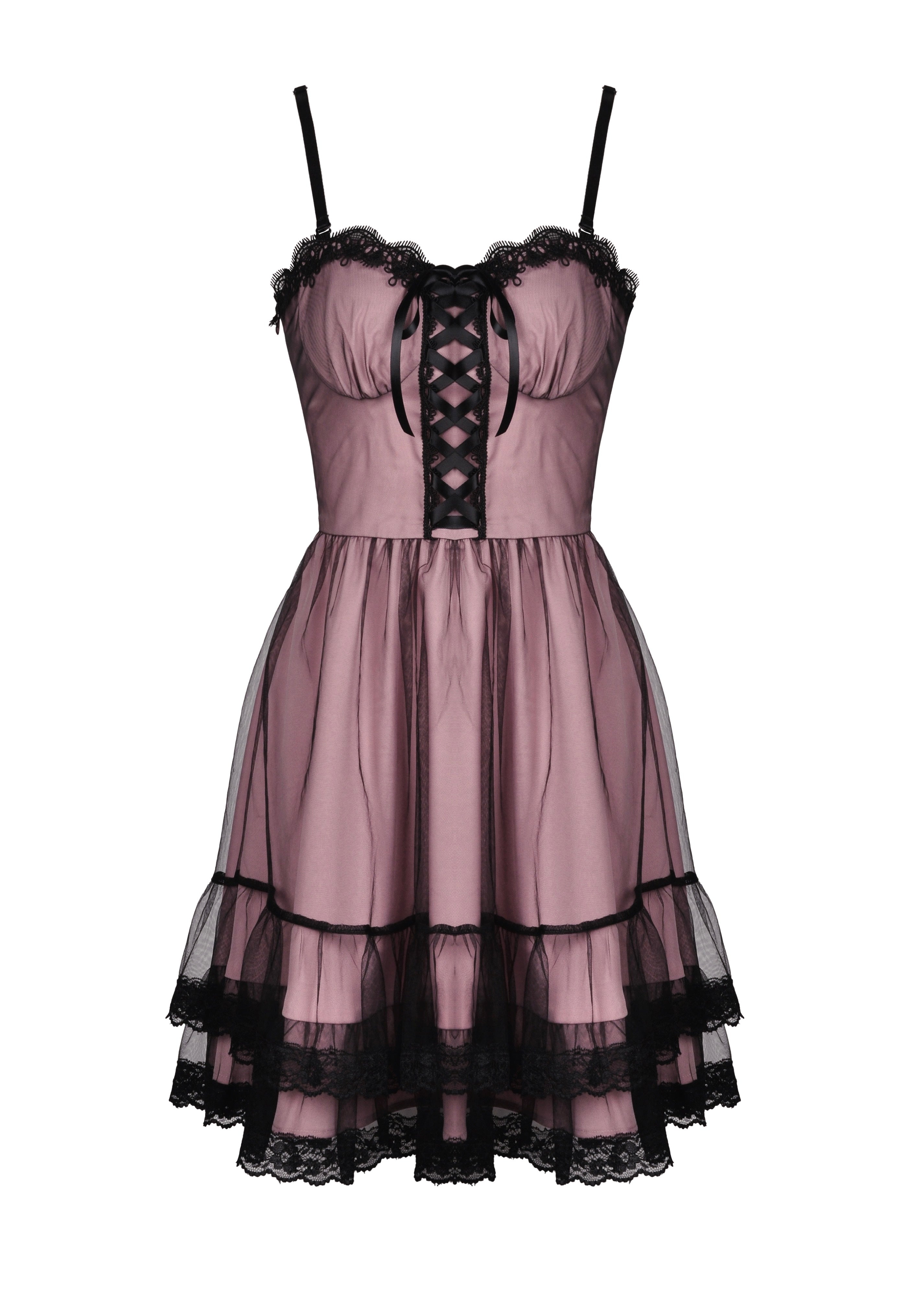 Dark In Love - Cool Mesh Pink - Dress | Women-Image