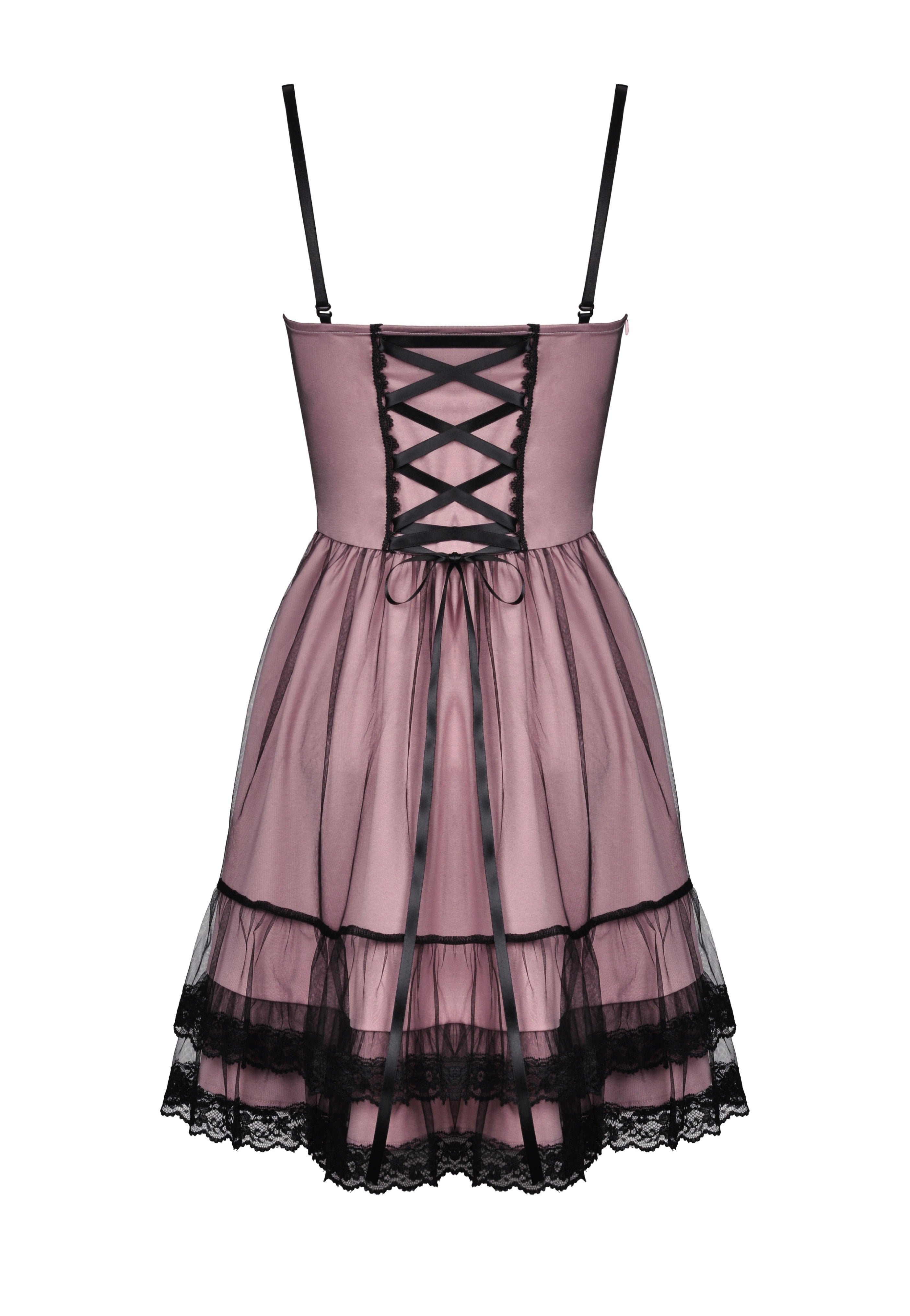 Dark In Love - Cool Mesh Pink - Dress | Women-Image