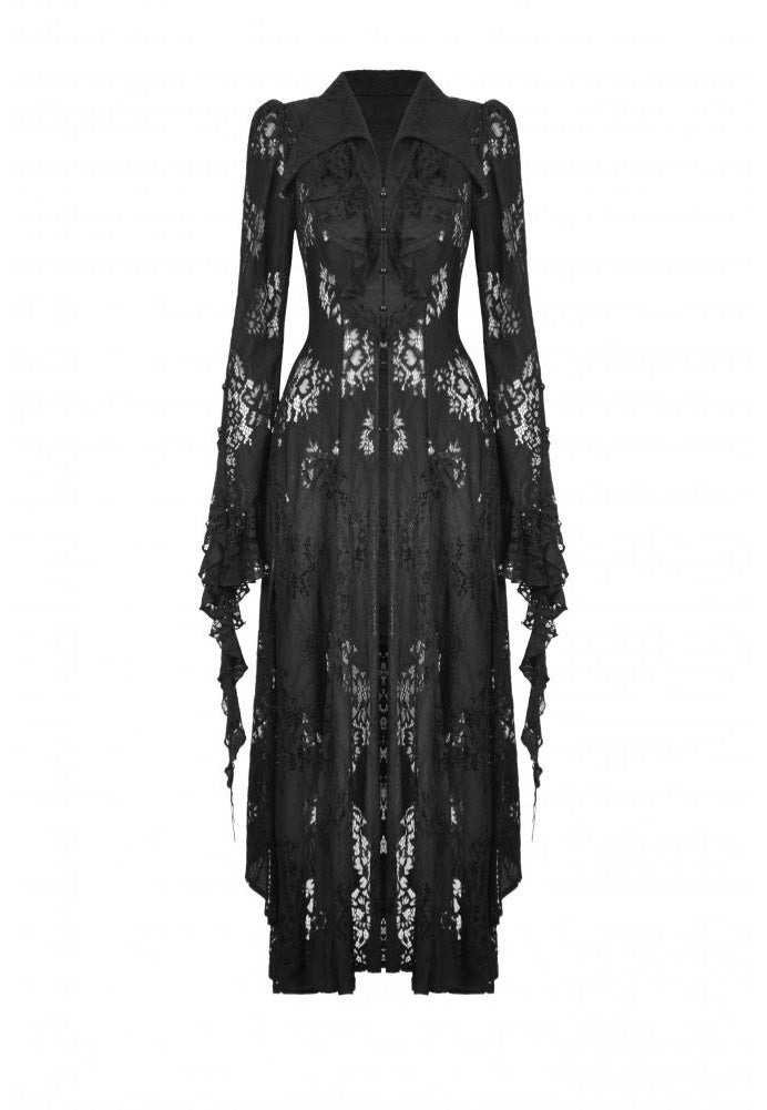 Dark in Love - Gothic Romantic Hollow Out Sexy Frilly Lace - Dress | Women-Image