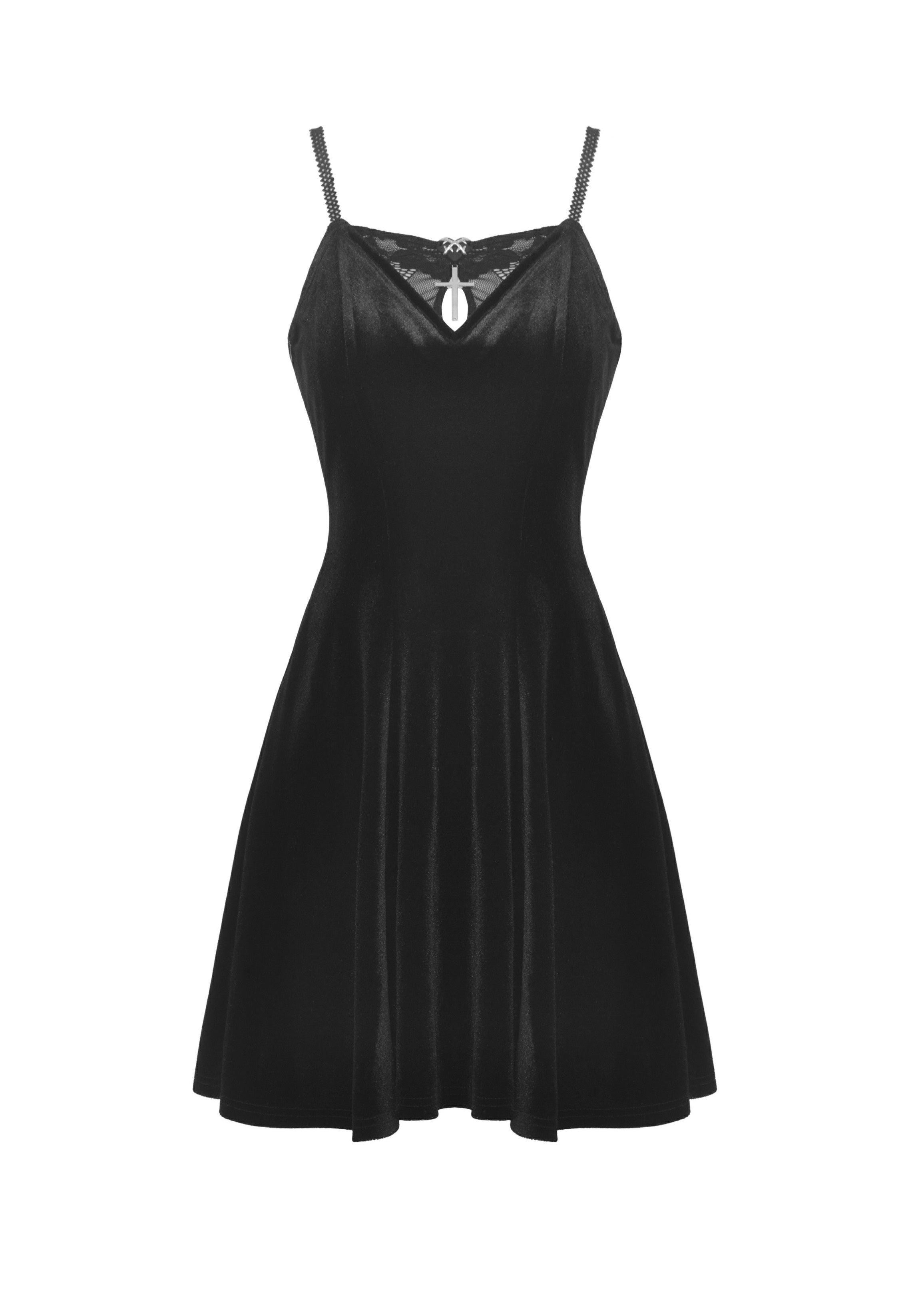 Dark In Love - Black Bat Back Sexy Strap Black - Dress | Women-Image