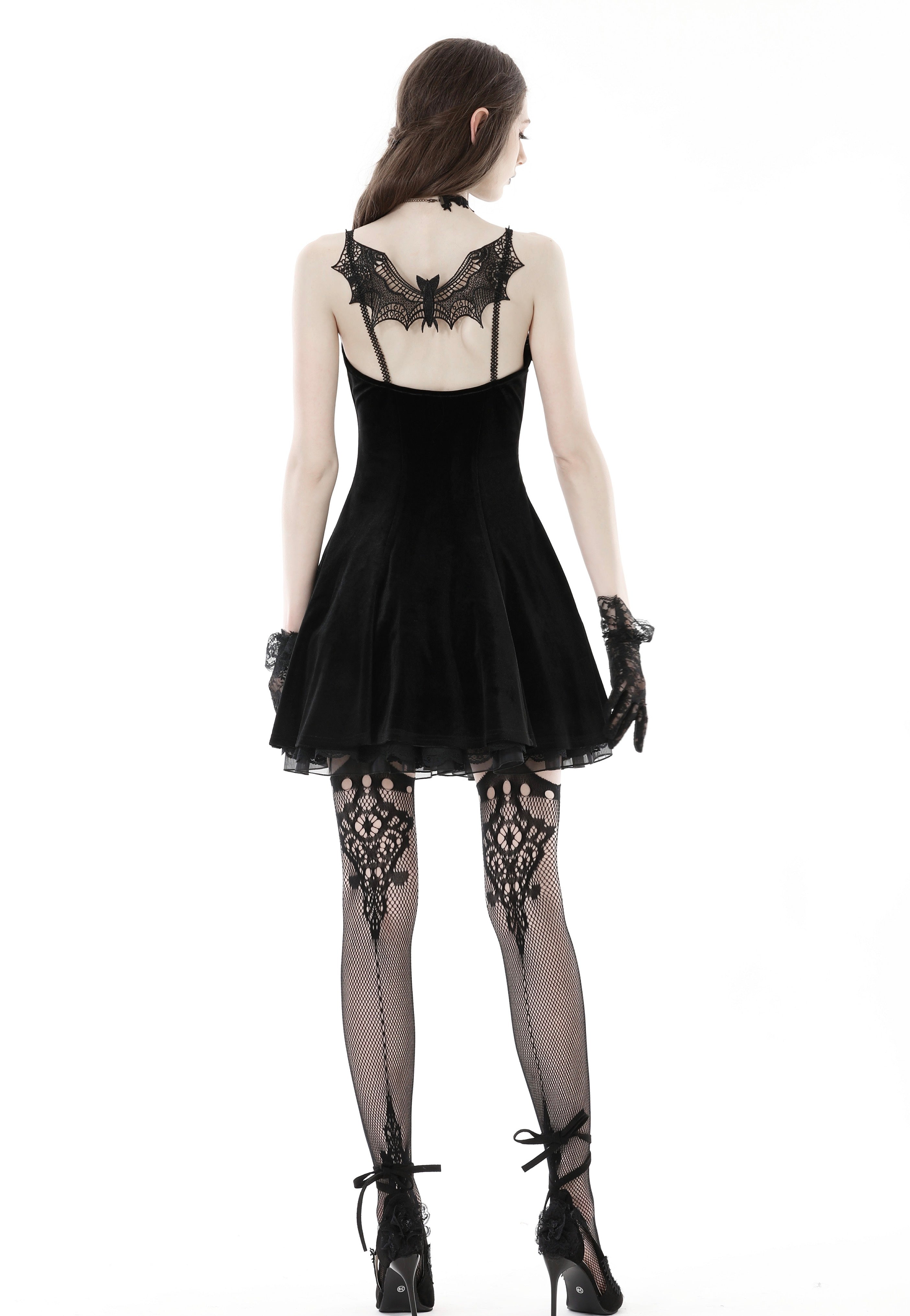 Dark In Love - Black Bat Back Sexy Strap Black - Dress | Women-Image