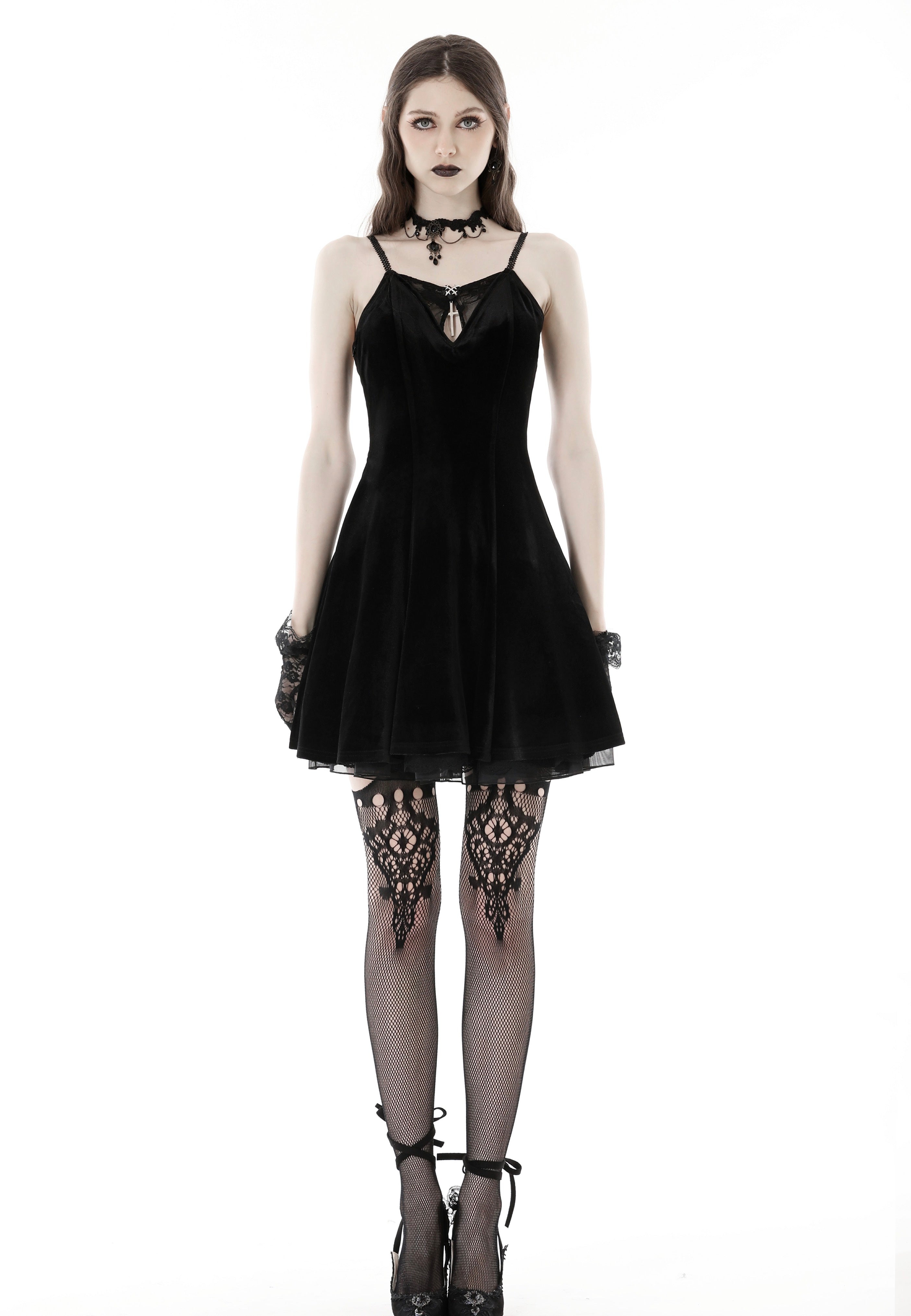 Dark In Love - Black Bat Back Sexy Strap Black - Dress | Women-Image