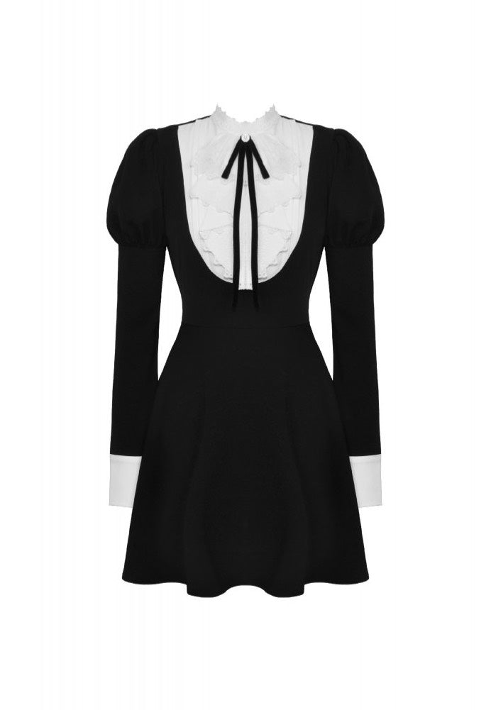 Dark In Love - Princess Neck Contrast Bubble - Dress | Women-Image