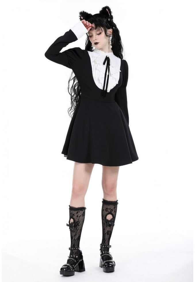 Dark In Love - Princess Neck Contrast Bubble - Dress | Women-Image