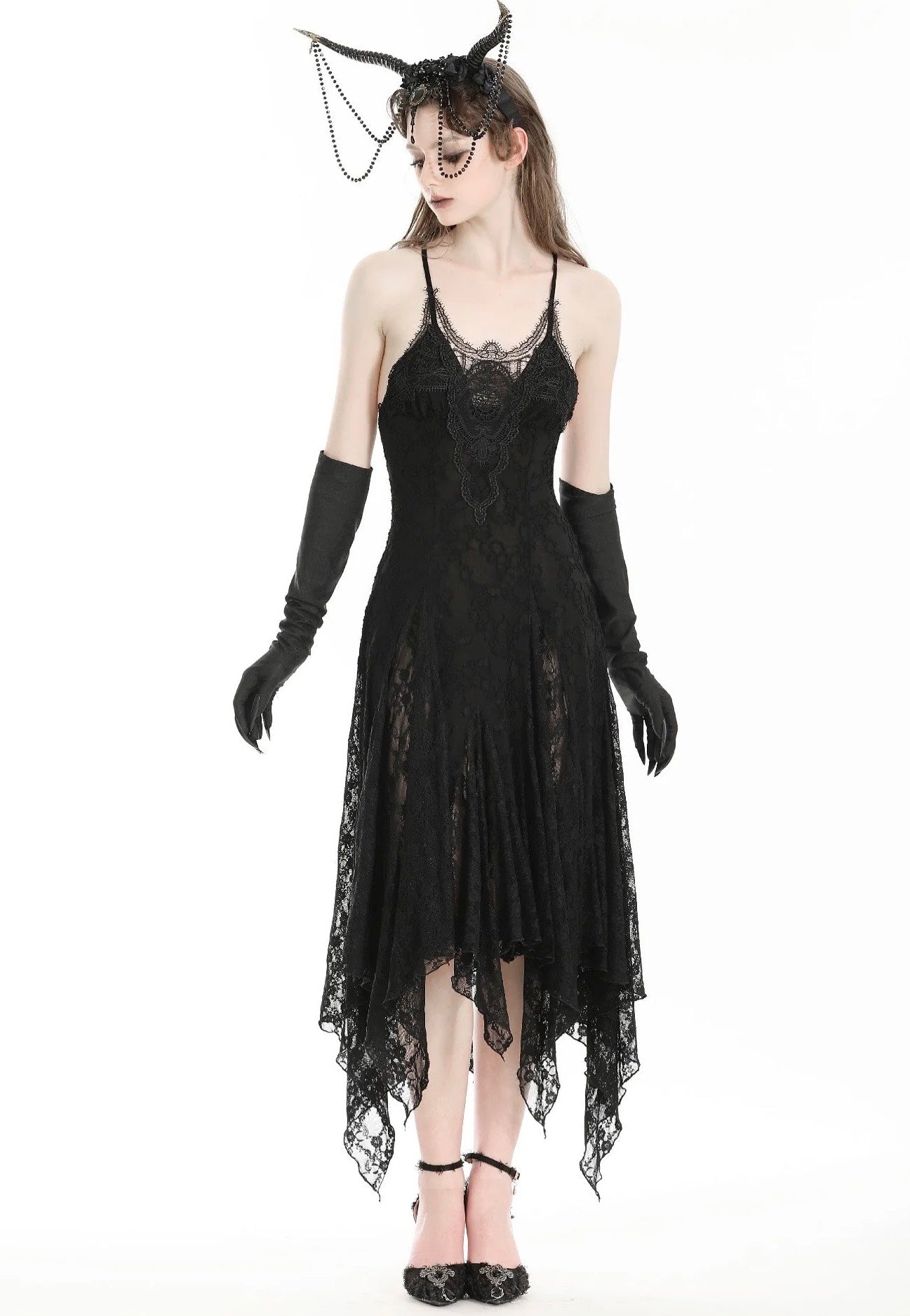 Dark In Love - Gothic Ghostly Mysterious Black - Dress | Women-Image