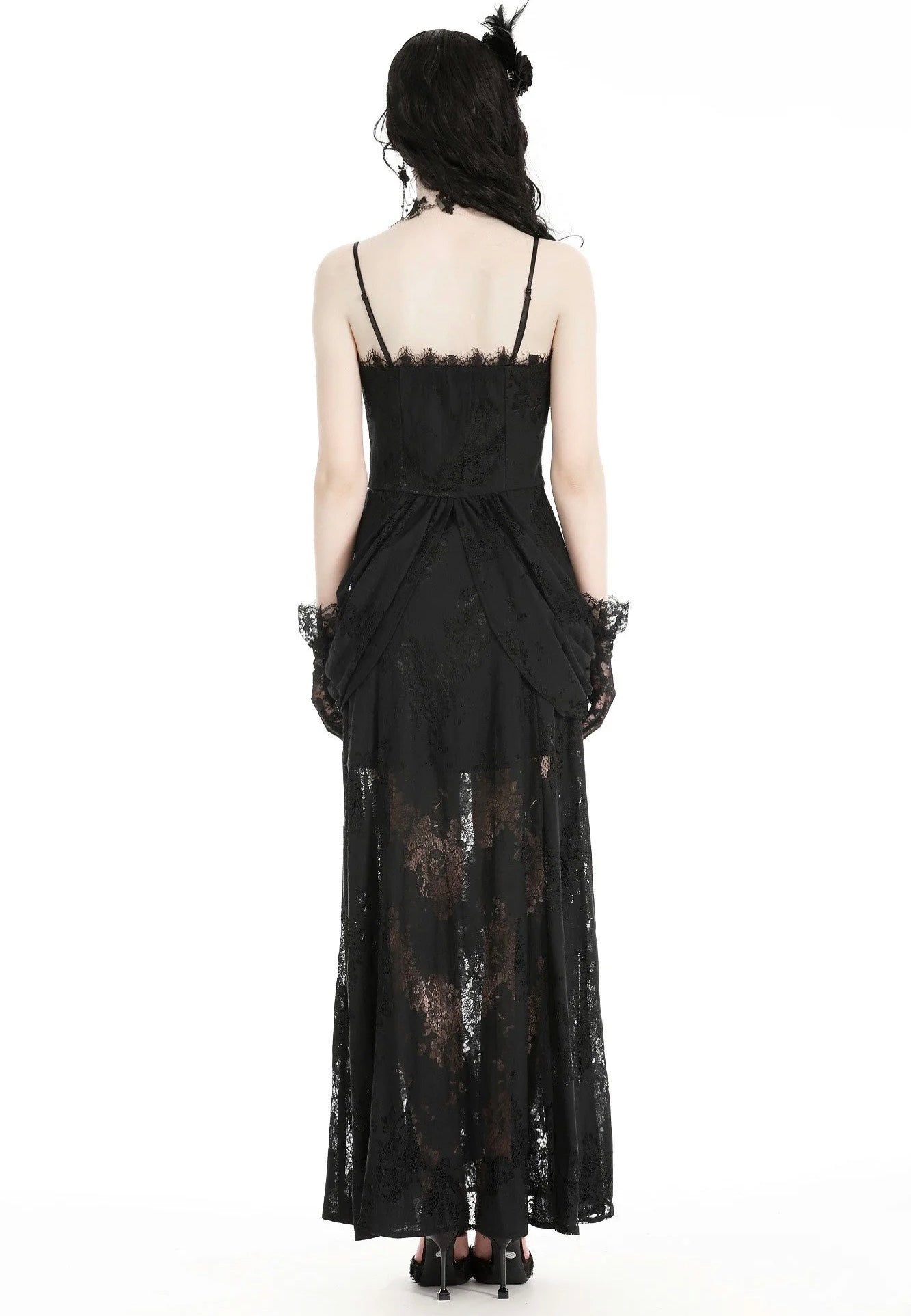 Dark In Love - Gothic Elegant Lace Black - Dress | Women-Image