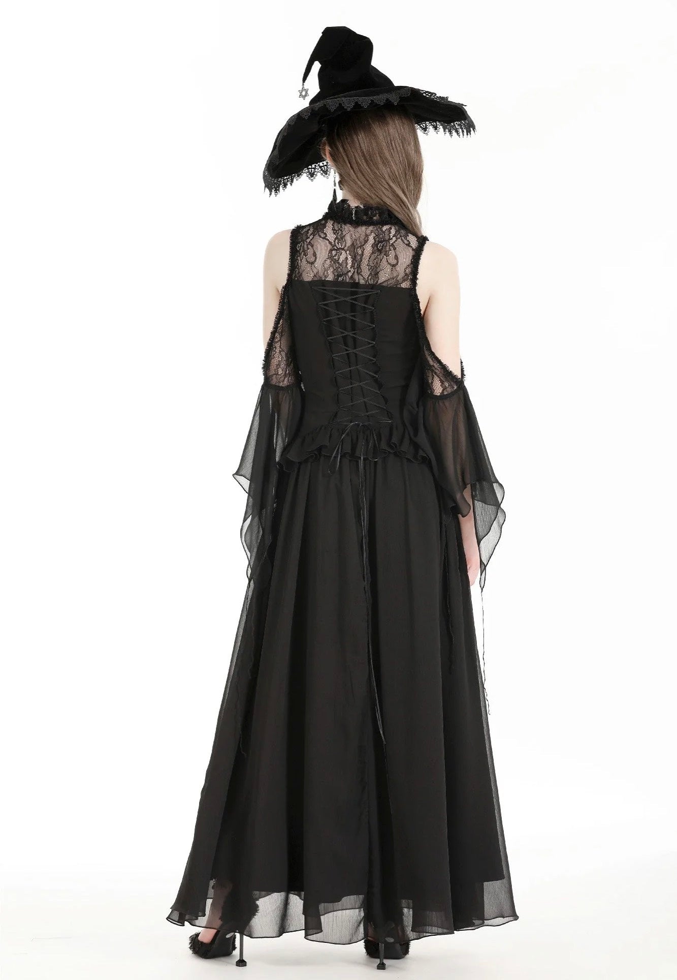 Dark In Love - Halloween Witch Off Shoulder Black - Dress | Women-Image