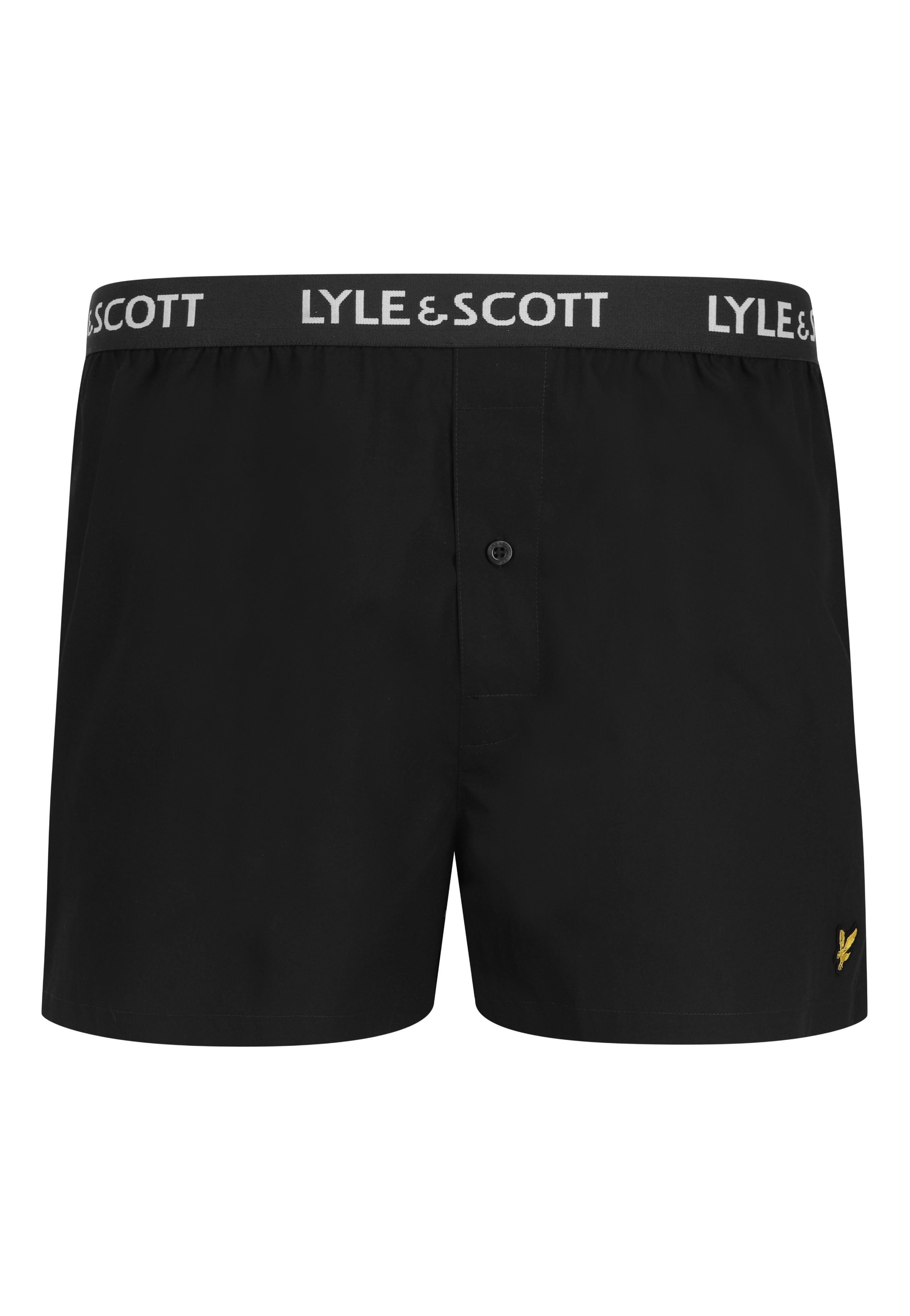 Lyle & Scott - Dylan Pack Of 2 Plain Woven Black - Boxershorts | Men-Image