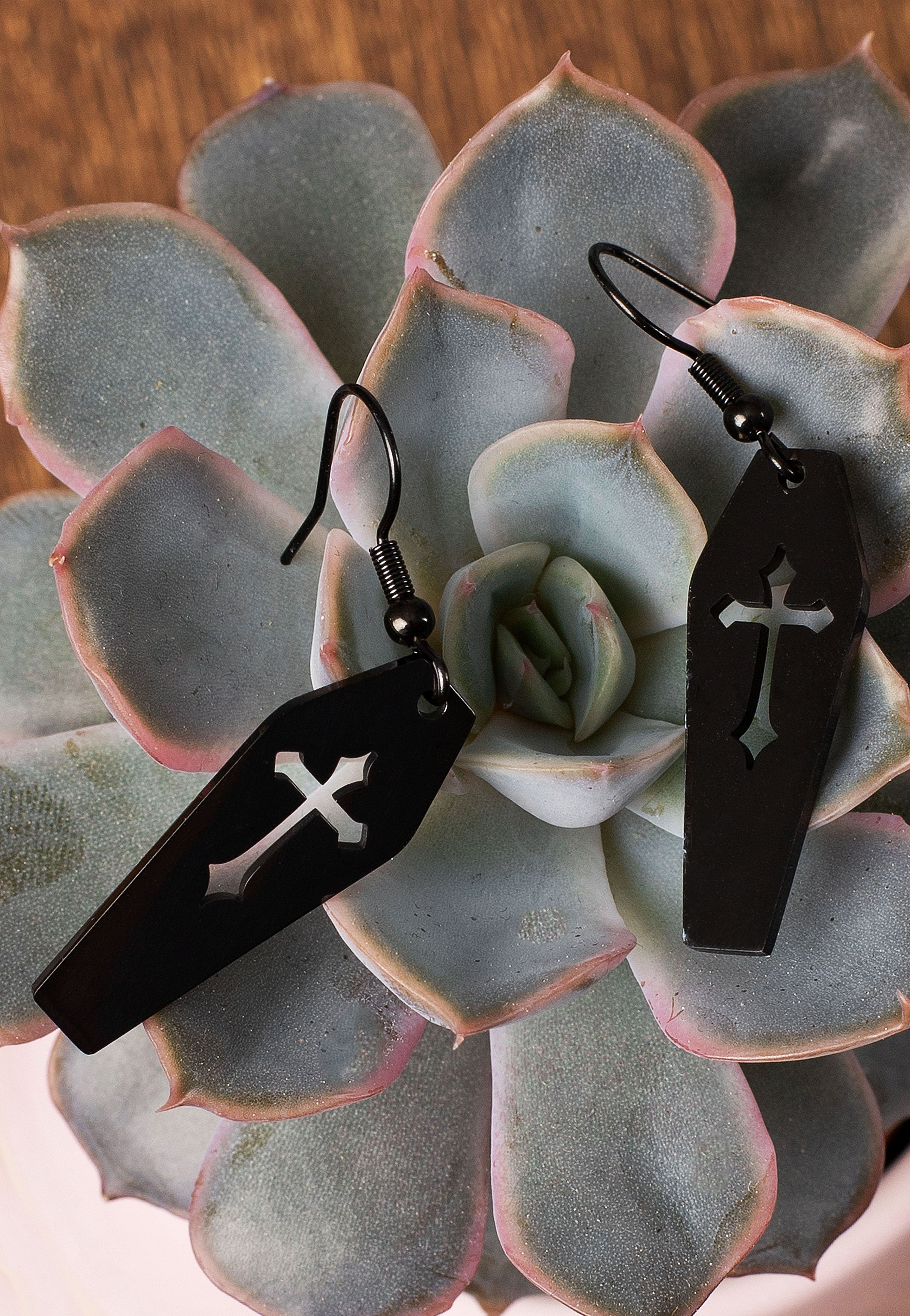 Easure - Coffin Black - Earrings | Neutral-Image