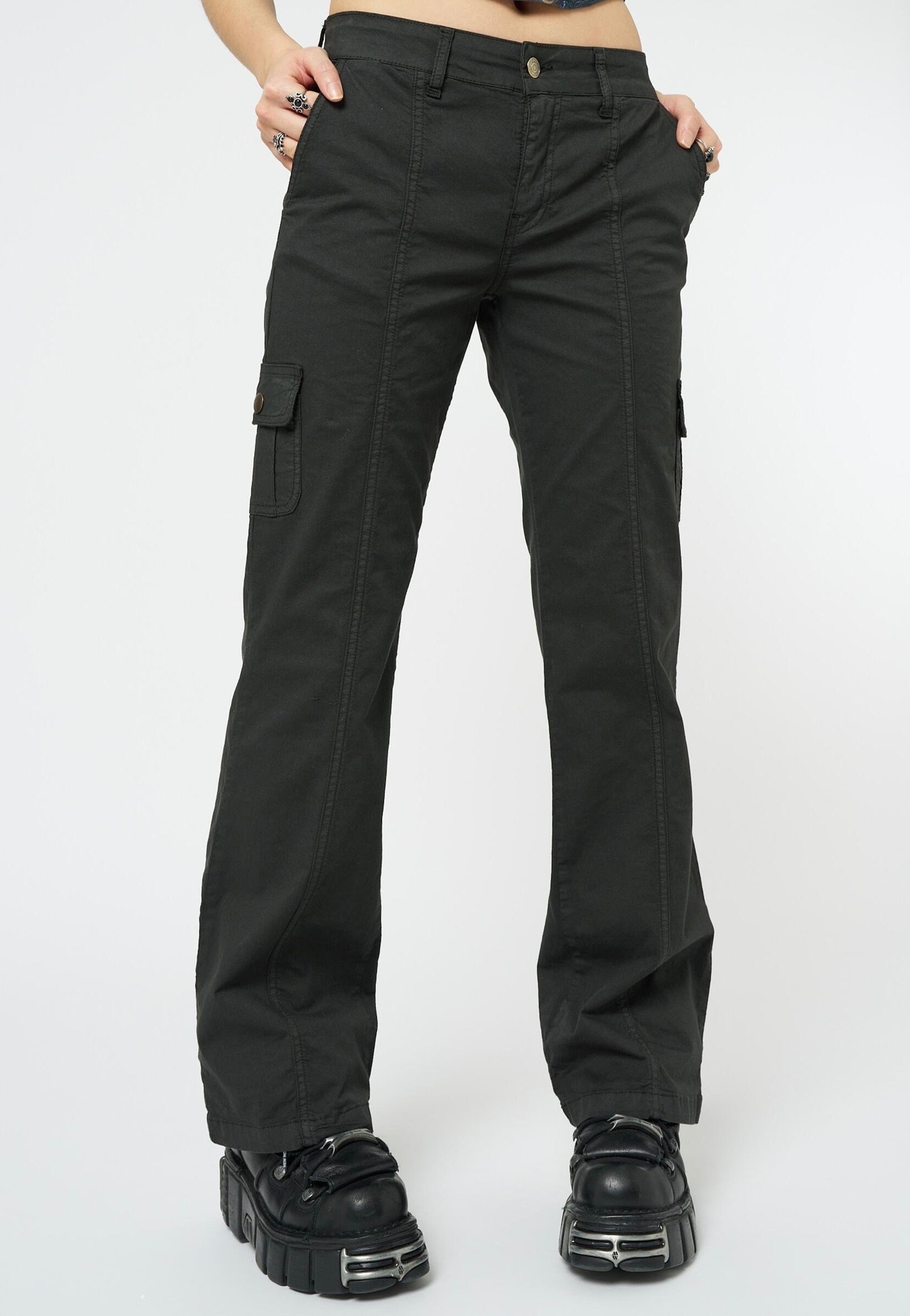 Minga London - Eve Black Y2K Cargo Grey - Pants | Women-Image