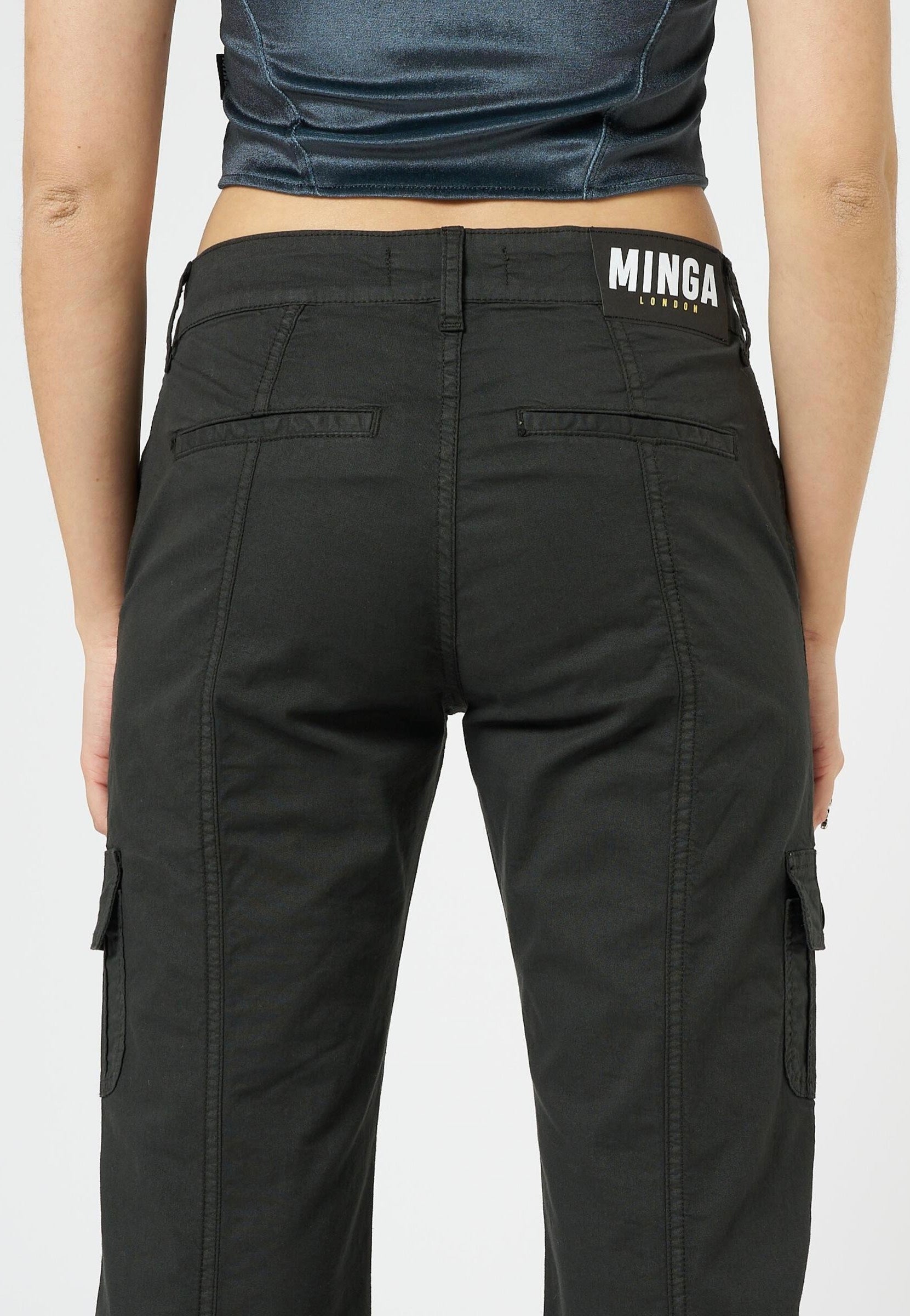 Minga London - Eve Black Y2K Cargo Grey - Pants | Women-Image