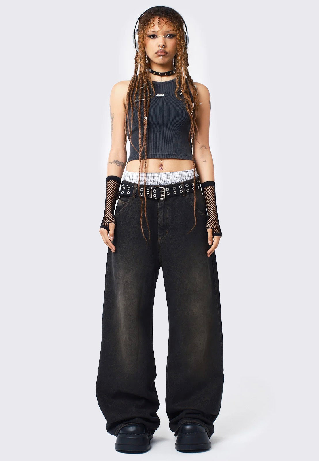 Minga London - Echo Black Overdye Washed  - Jeans | Women-Image