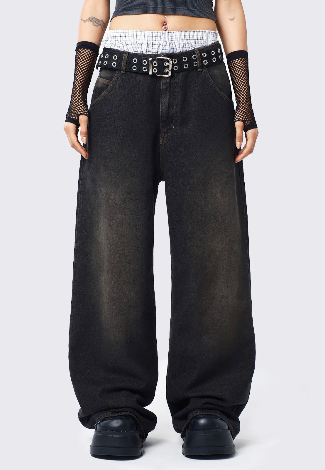 Minga London - Echo Black Overdye Washed  - Jeans | Women-Image