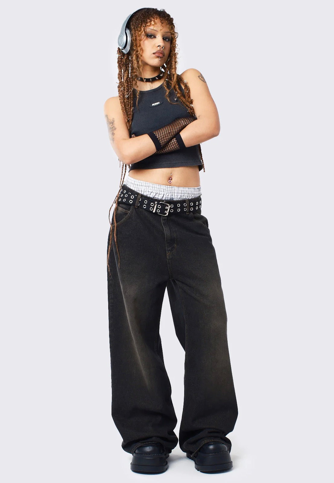 Minga London - Echo Black Overdye Washed  - Jeans | Women-Image