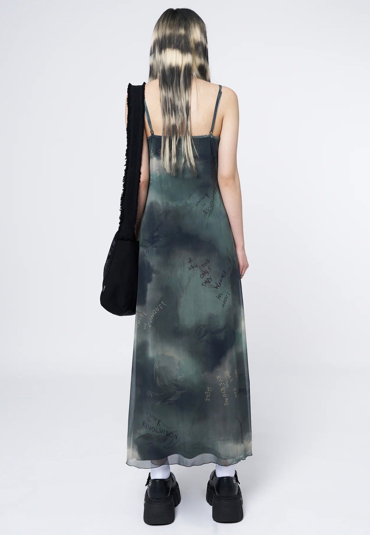 Minga London - Eden Green Mesh Maxi - Dress | Women-Image