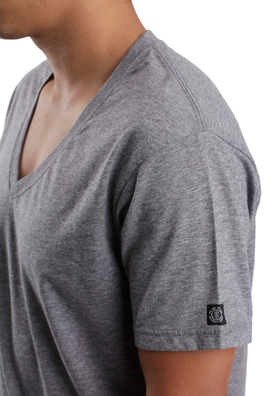 Element - Basic V Charcoal Heather - V Neck T-Shirt | Men-Image