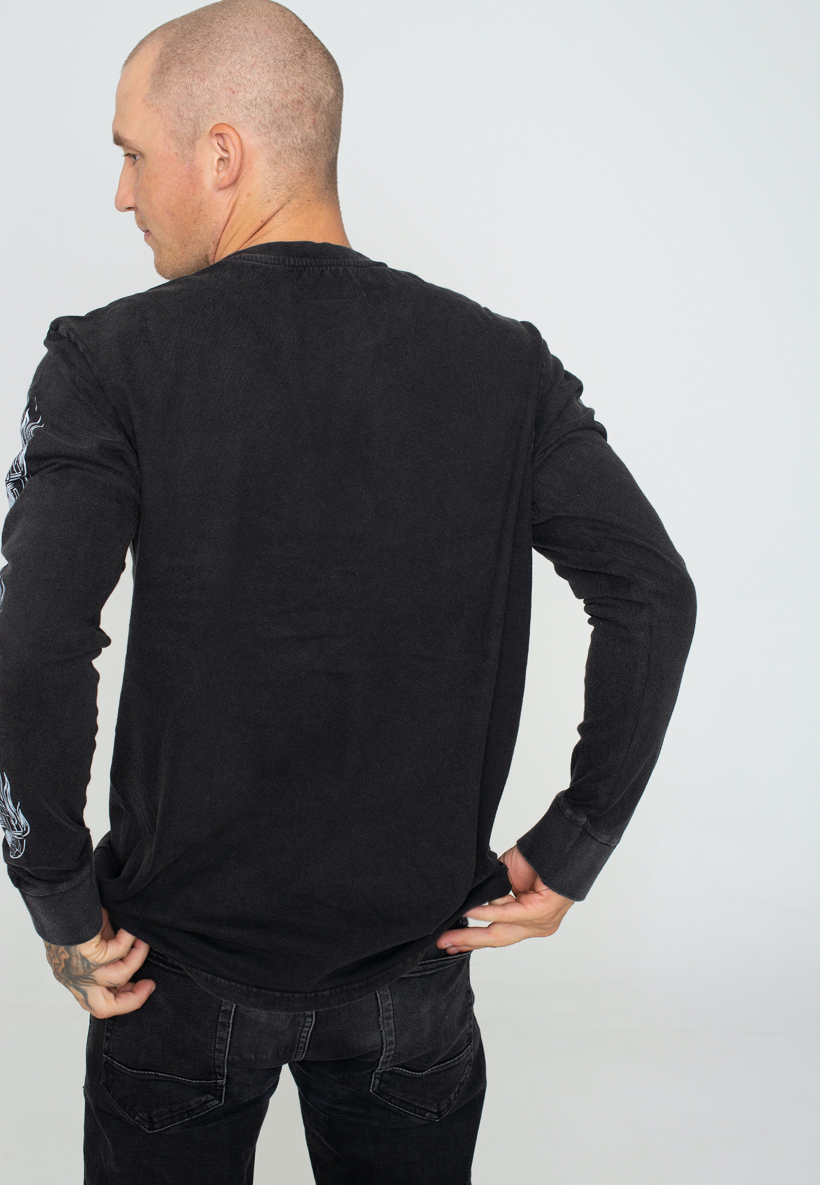 Element x Star Wars - Deathstar Washed Black - Longsleeve | Men-Image