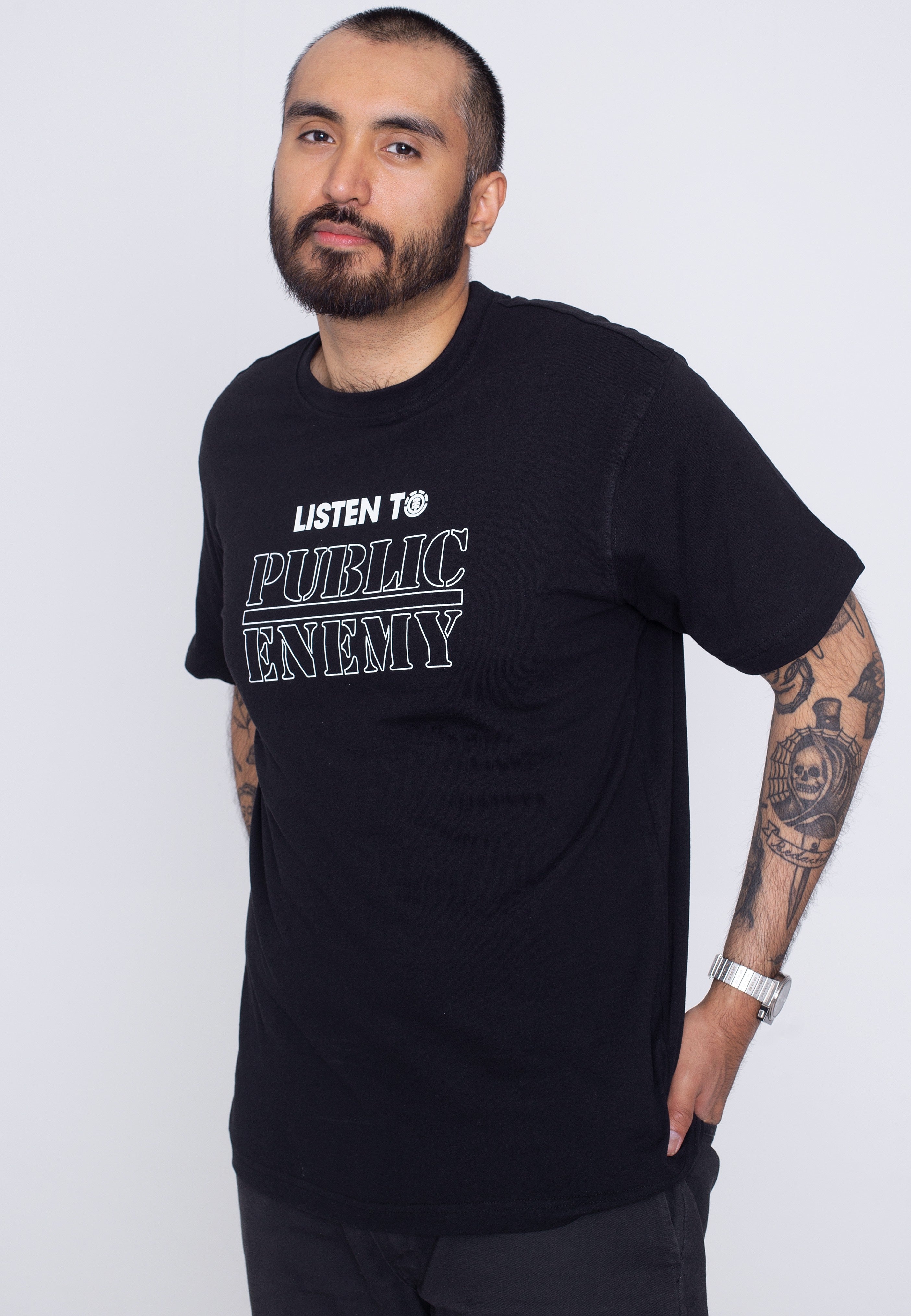 Element x Public Enemy - Listen To Flint Black - T-Shirt | Men-Image