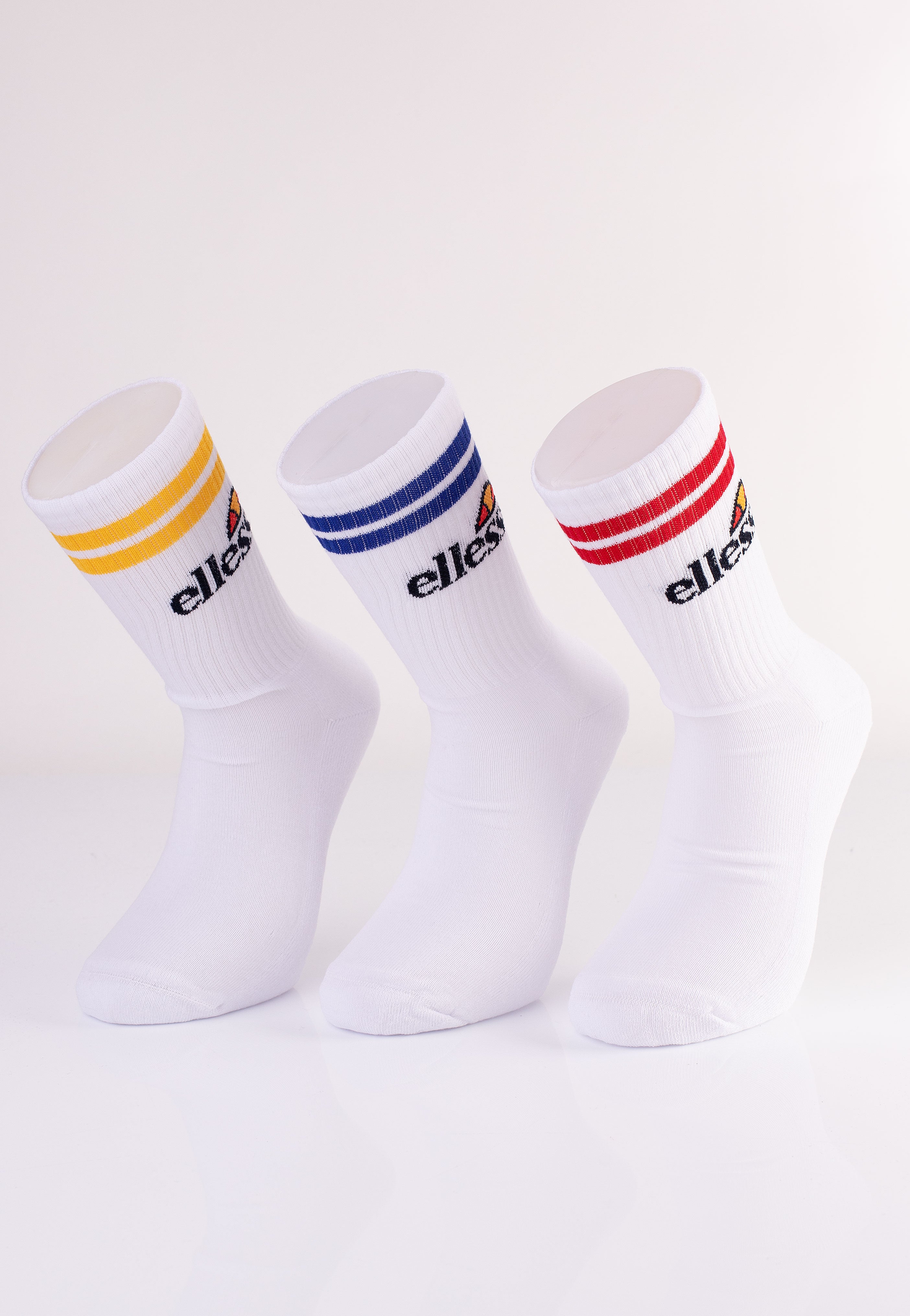 Ellesse - Pullo Pack Of 3 White - Socks | Neutral-Image