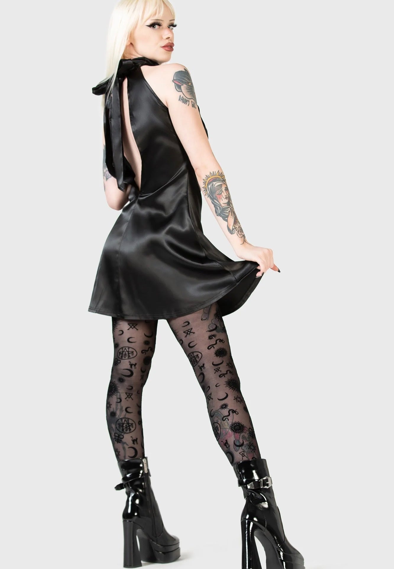 Killstar - Elveena Black Medusa Mini Black - Dress | Women-Image