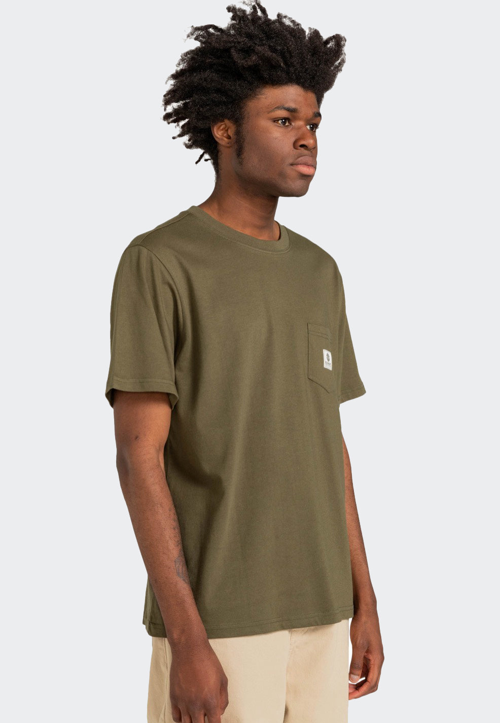 Element - Basic Pocket Label Army - T-Shirt | Men-Image