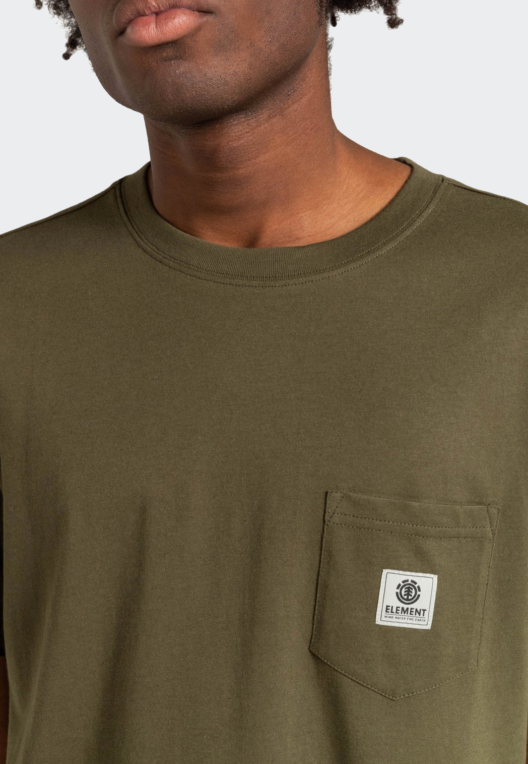 Element - Basic Pocket Label Army - T-Shirt | Men-Image