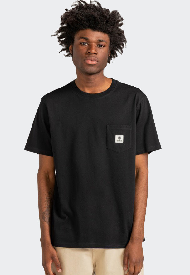 Element - Basic Pocket Label Flint Black - T-Shirt | Men-Image