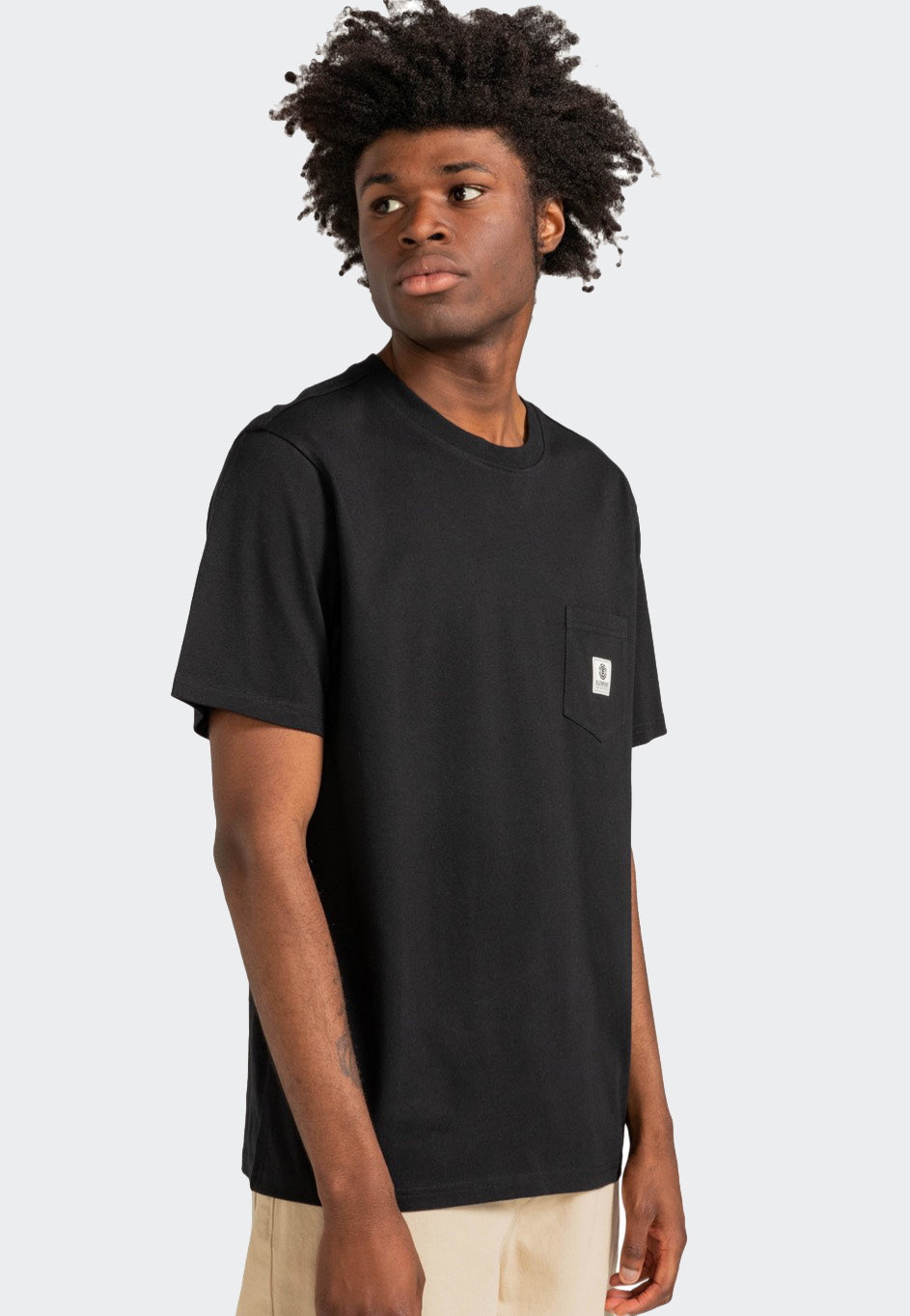 Element - Basic Pocket Label Flint Black - T-Shirt | Men-Image