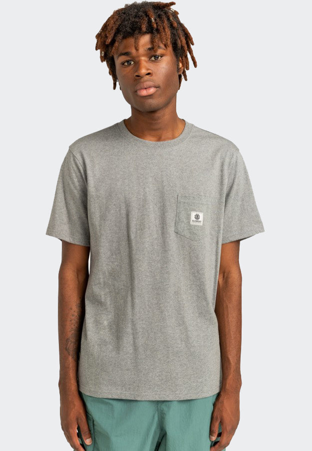 Element - Basic Pocket Label Grey Heather - T-Shirt | Men-Image